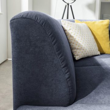 Max Winzer® Ecksofa Terrence Ecksofa links mit Sofa 2,5-Sitzer rechts Flachgewebe blau, 1 Stück, Made in Germany