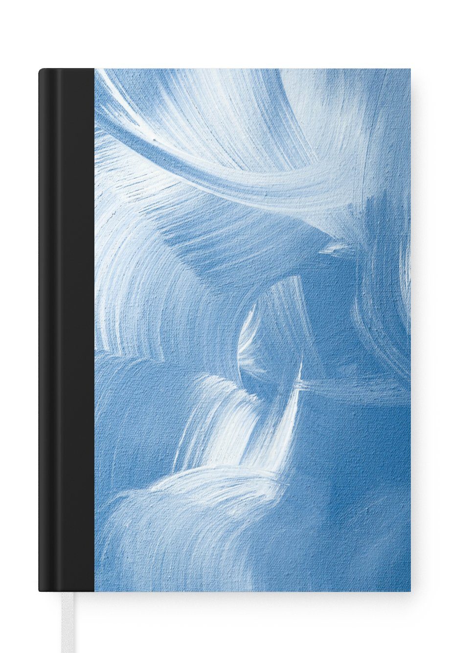 MuchoWow Notizbuch Acrylfarbe - Blau - Design, Journal, Merkzettel, Tagebuch, Notizheft, A5, 98 Seiten, Haushaltsbuch