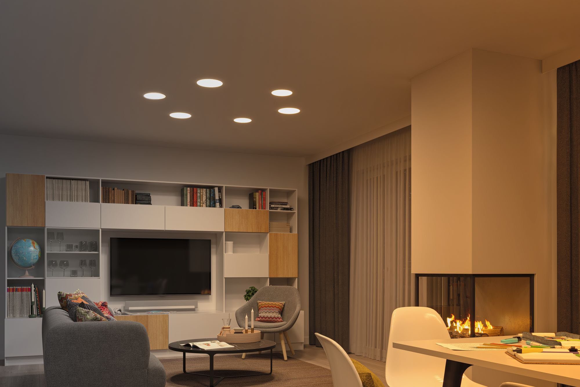 Paulmann LED Einbauleuchte kaltweiß, Tunable Smart Veluna, fest LED - warmweiß LED-Modul, Home, White integriert