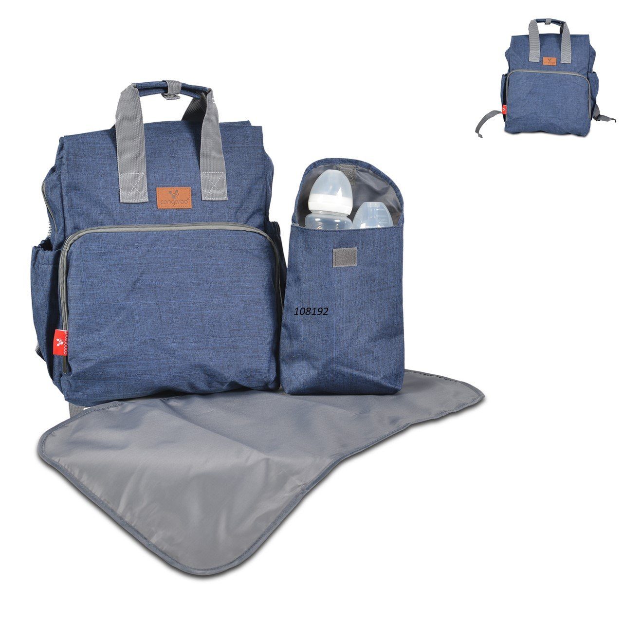 Moni Wickeltasche Wickeltasche Lydia (1-tlg), Lydia, zusätzliche Tasche, Wickelunterlage, Reißverschluss