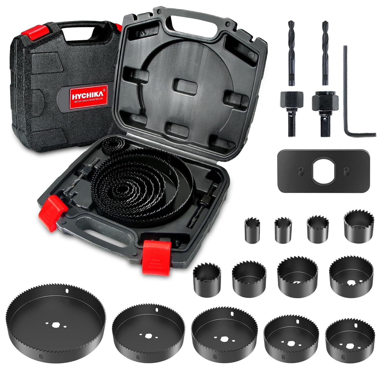 HYCHIKA Lochsäge Hychika 19 Piece Hole Saw Kit