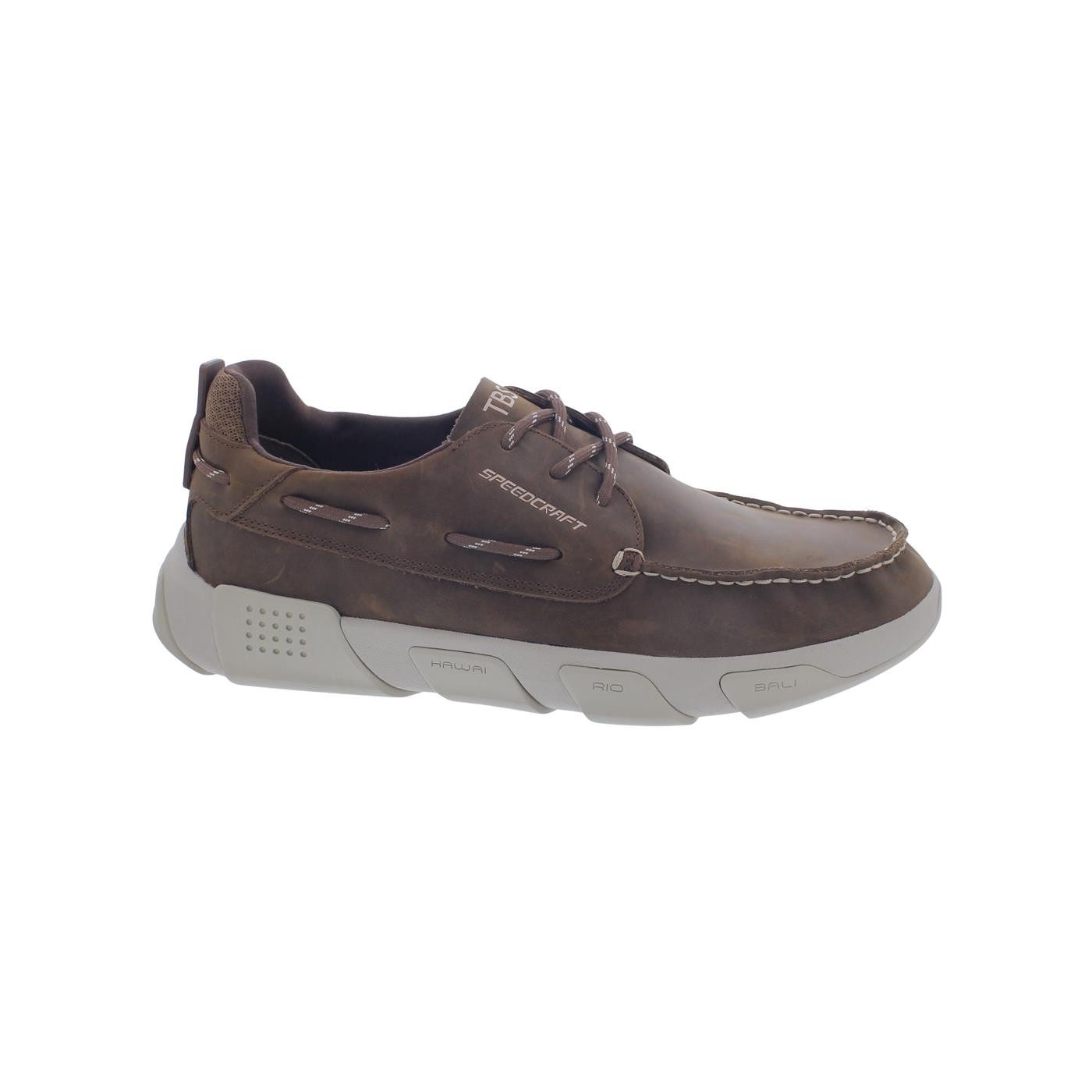 tbs TBS Jazzsea Segelschuh, Fettnubukleder, Rundumschnürung, Marron H8005 Bootsschuh