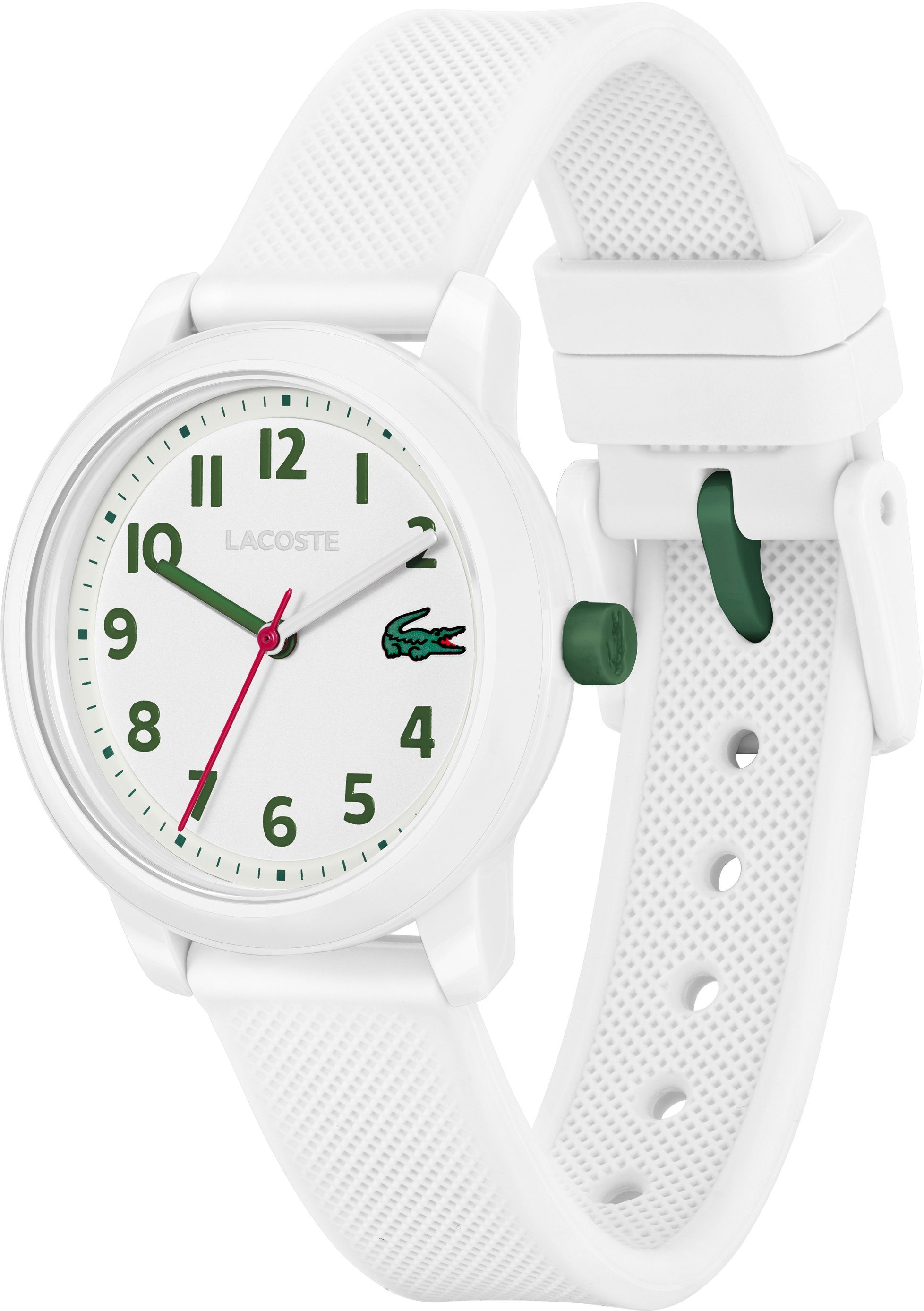 Ø auch Quarzuhr als ca. mm kombiniert KIDS, Lacoste Edelstahlgehäuse 33 LACOSTE.12.12 2030039, Kunststoff, mit Geschenk, ideal