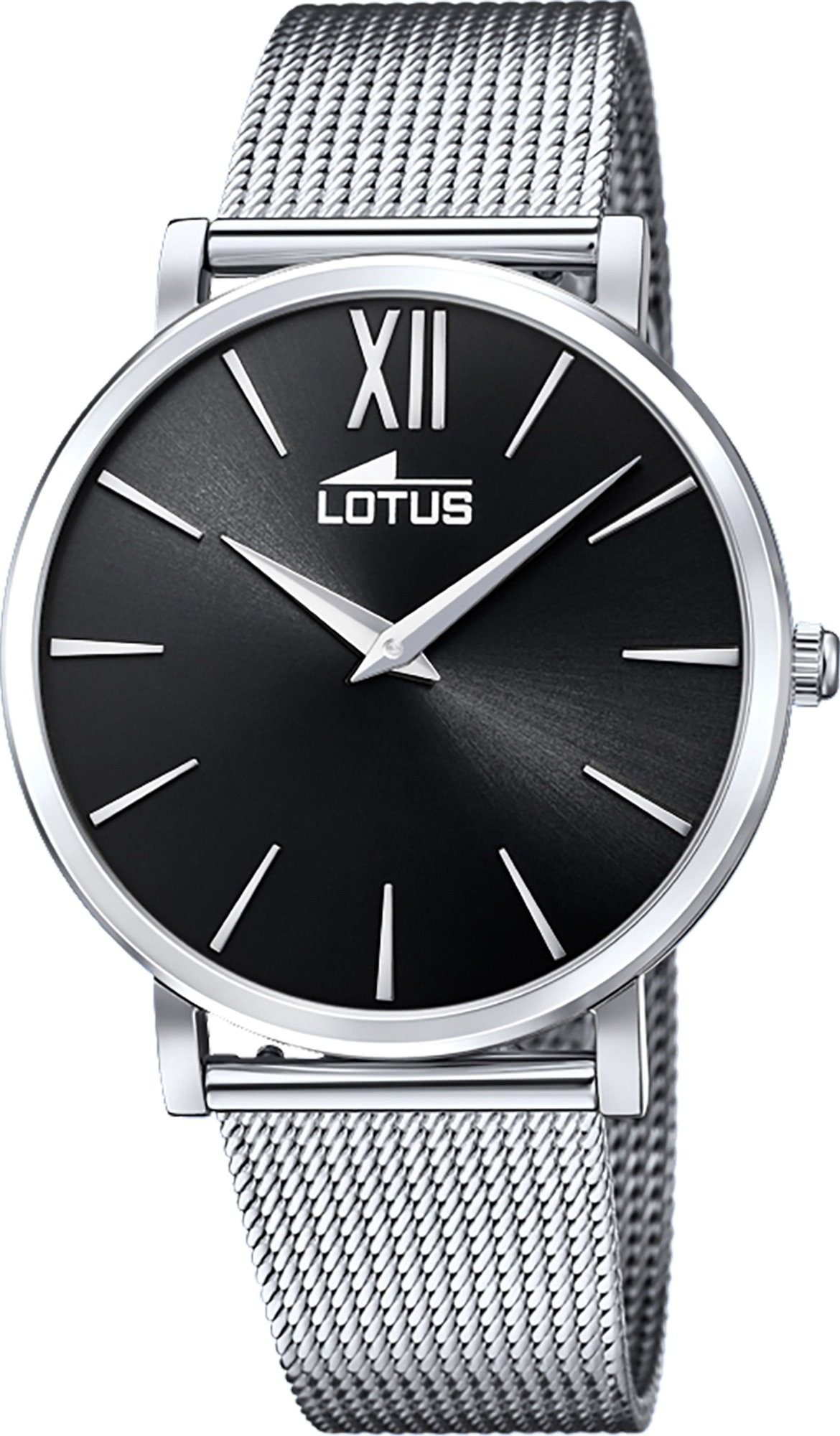 38mm) Armbanduhr rund, Damen Edelstahlarmband silber (ca. mittel Casual, Damenuhr Lotus Lotus Smart Quarzuhr