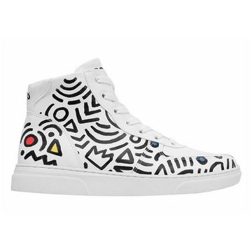 DOGO Abstract Outline white Stiefelette Vegan