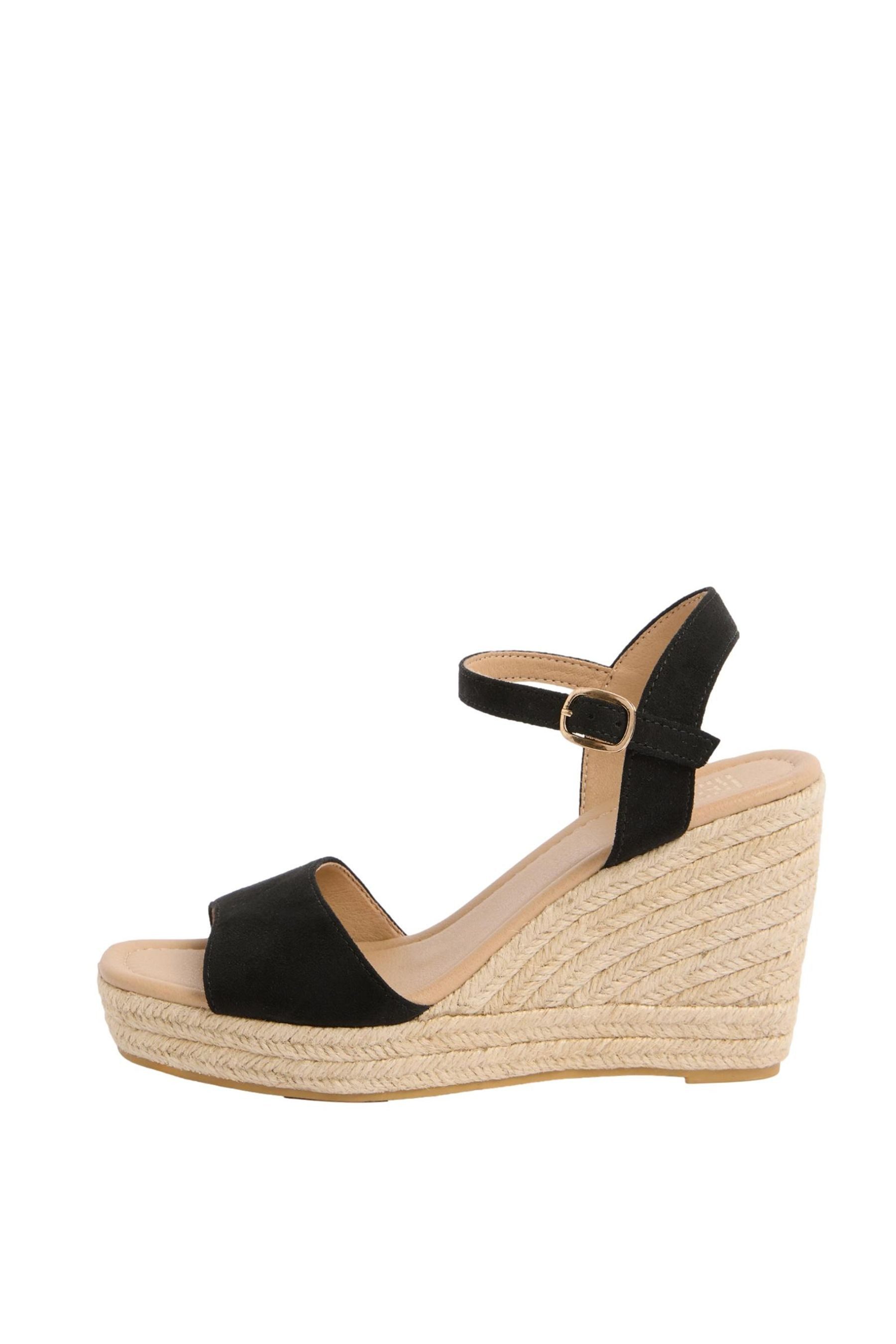 LIPSY Lipsy Canvas-Espadrille-Sandalen, weite Passform High-Heel-Sandalette