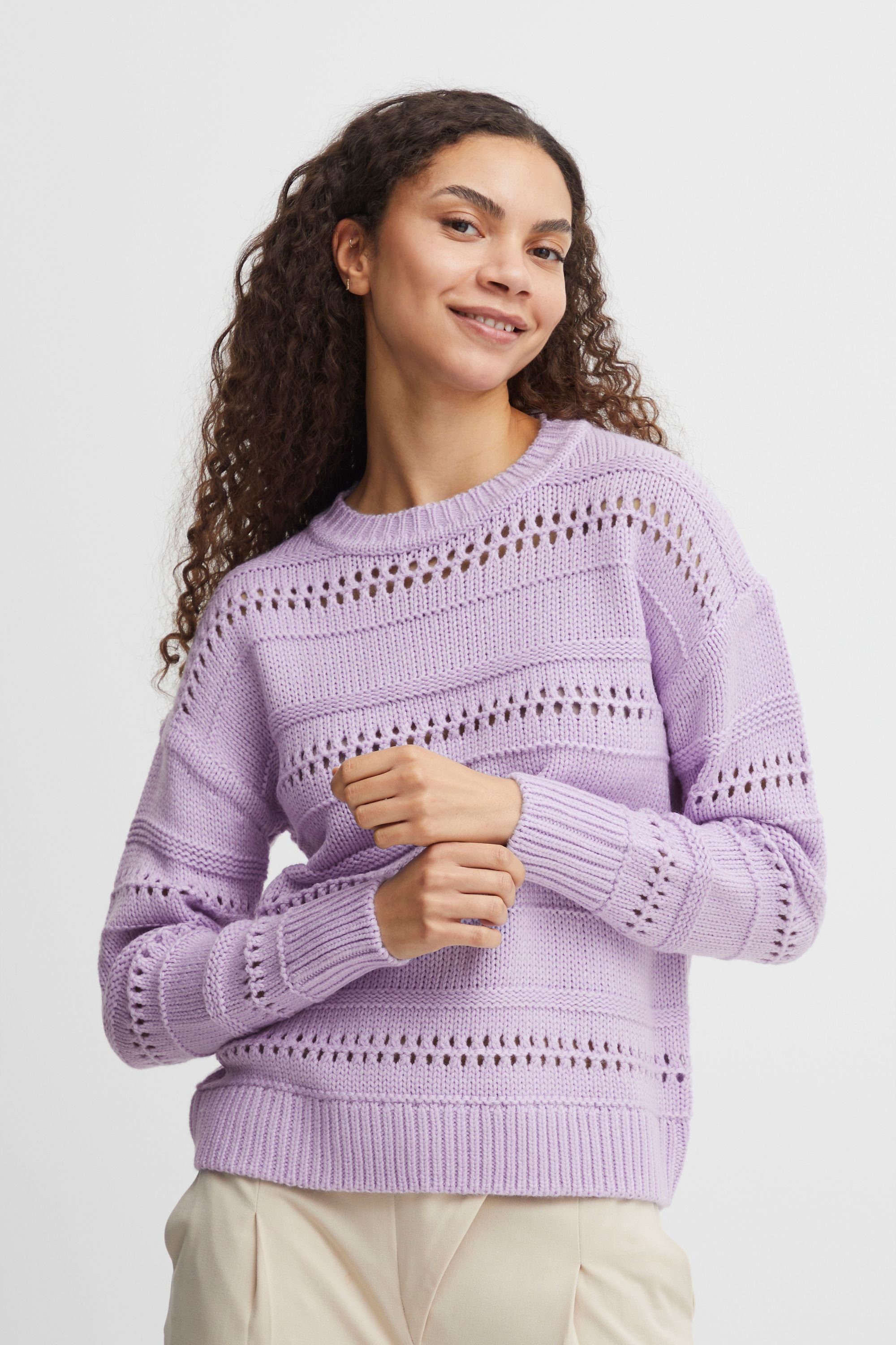 b.young Strickpullover BYOTINKA POINTELLE JUMPER - 20812757 Purple Rose (153716)