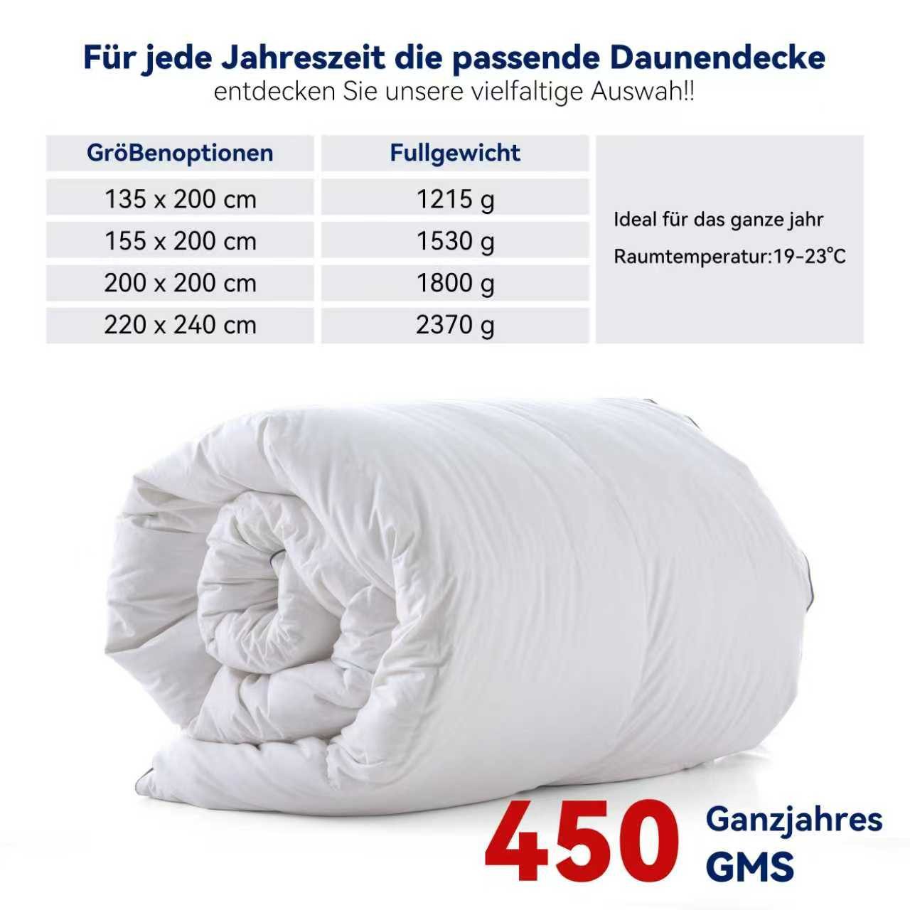 DOWNFOCUS Federbettdecke Komfort-Daunendecke mit Gänsedaunen, OEKO-TEX günstig online kaufen