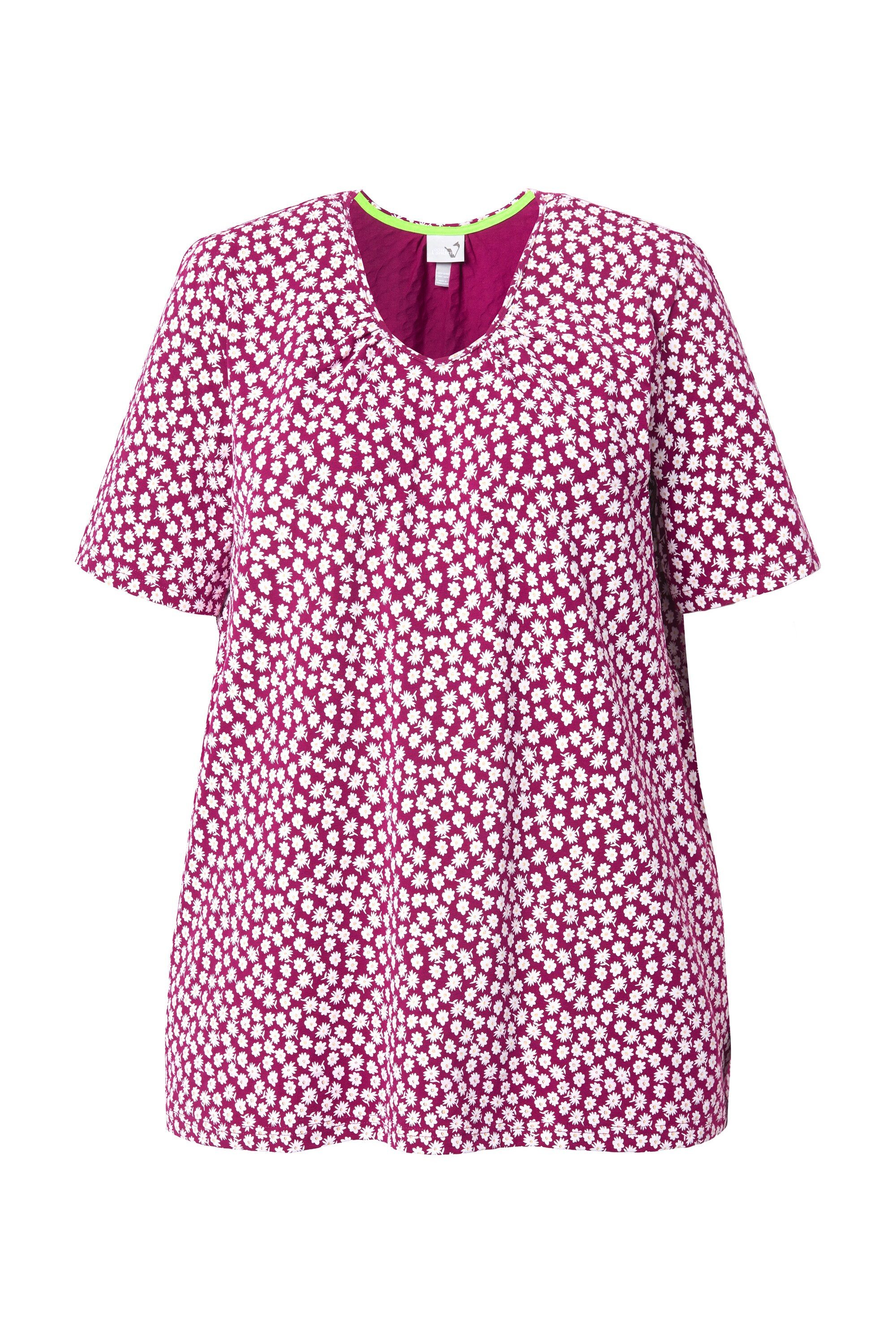 Ulla Popken T-Shirt T-Shirt A-Linie Zierfalten günstig online kaufen