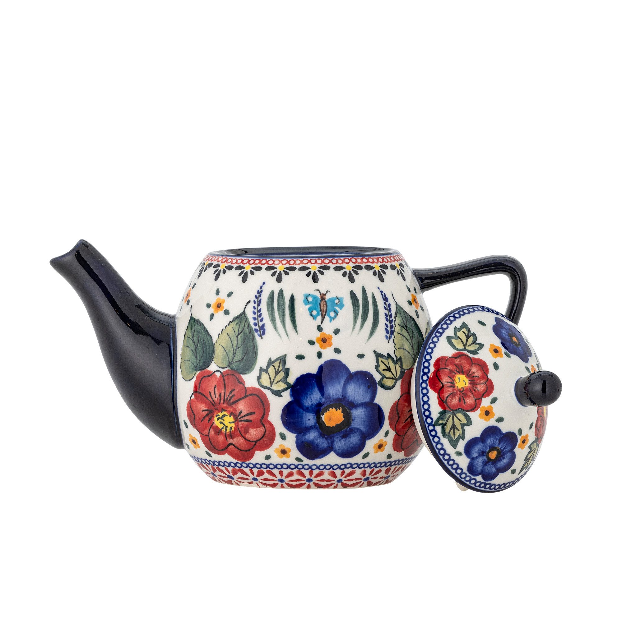 Bloomingville Teekanne Florist, 0,9 l, mit handgemalten Details