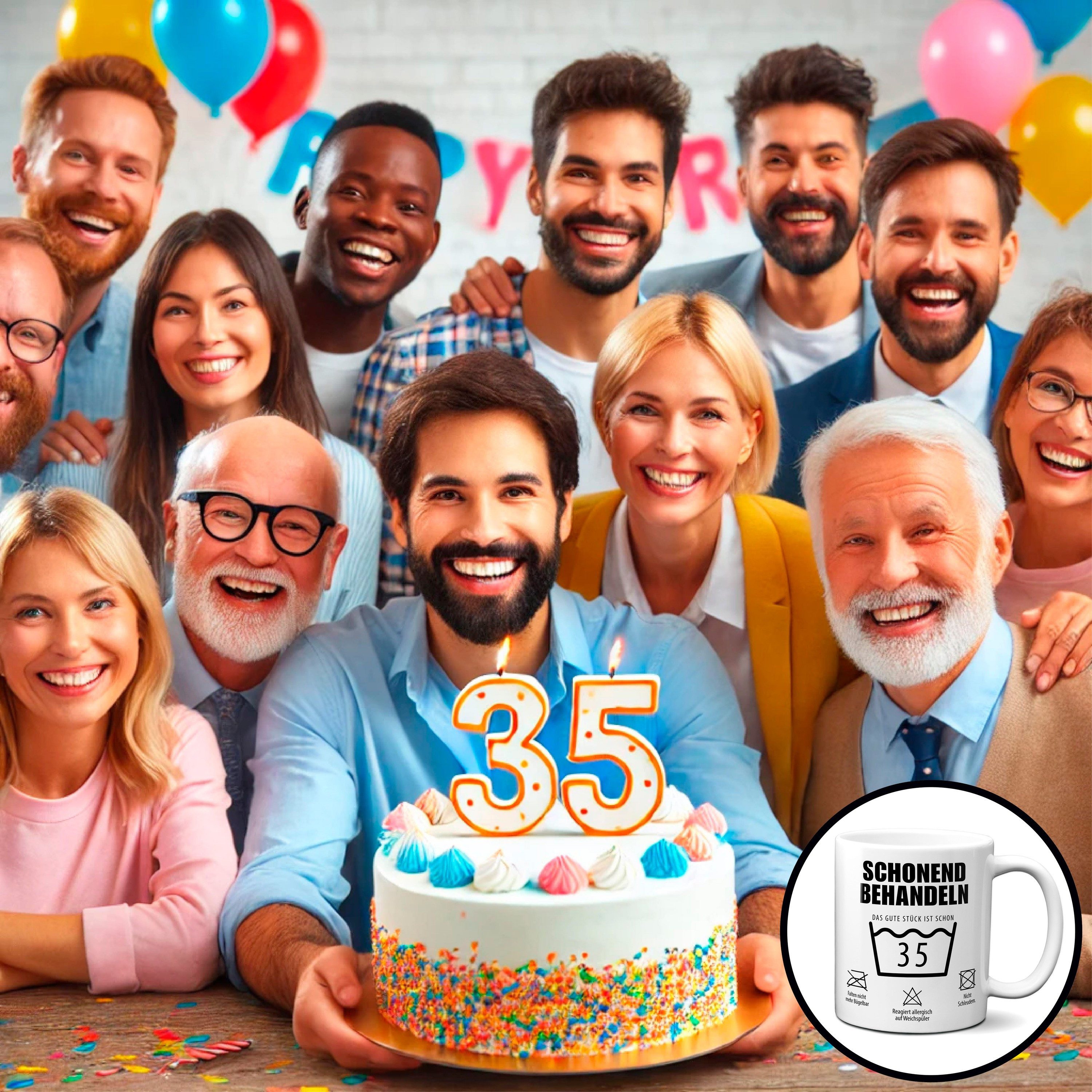 TASSENKING Tasse, Schonend behandeln. Das gute Stück ist schon 35.