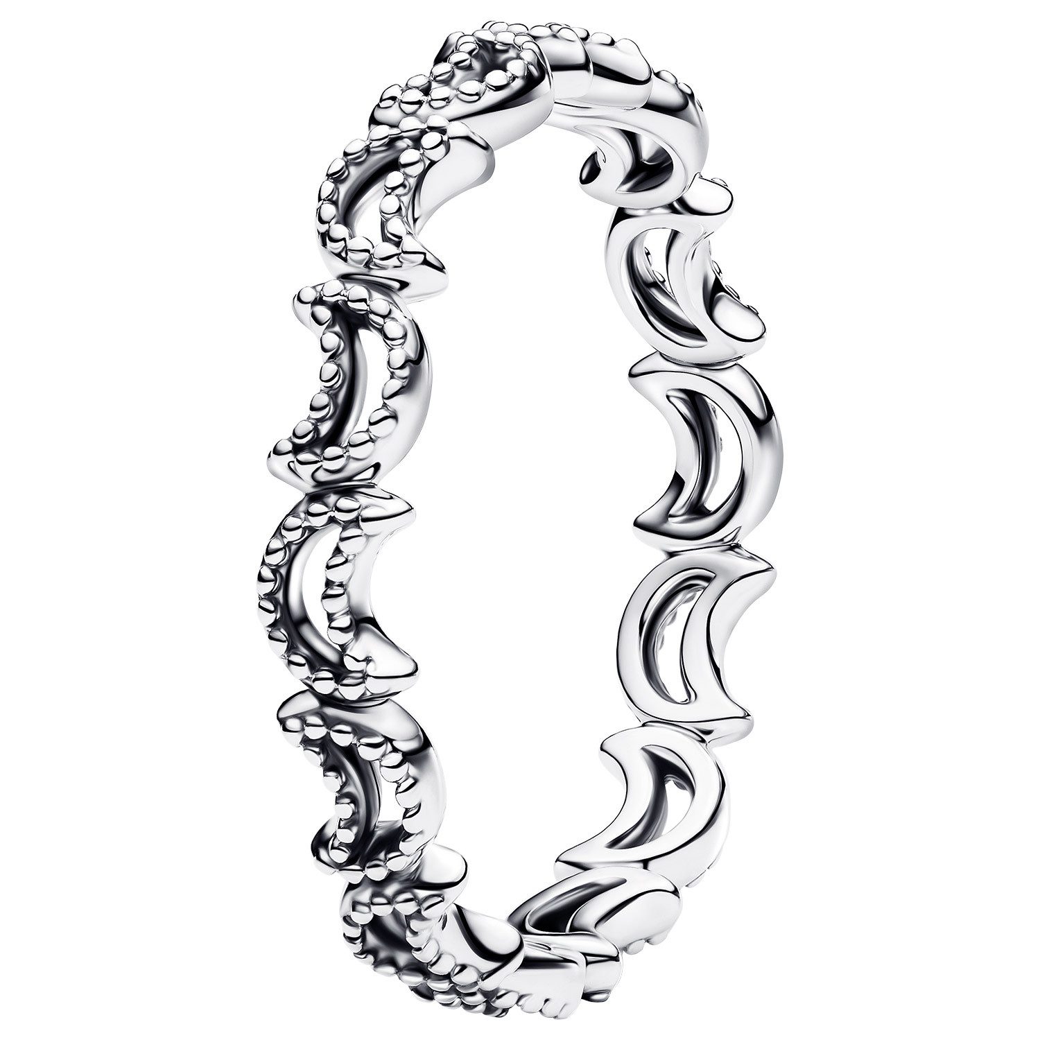 Silberring DamenHalbmond Silber