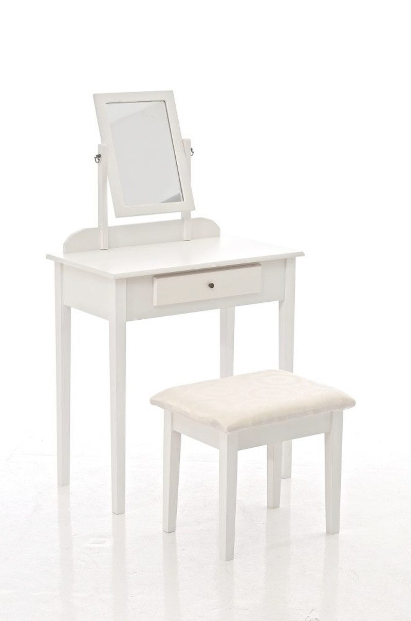 TPFLiving Schminktisch Dianora (Pflegeleicht und langlebig, Moderner Tisch mit praktischer Nutzung in stilvoller Optik), Maße (TxBxH): 41 x 72 x 76cm - Farbe: weiß