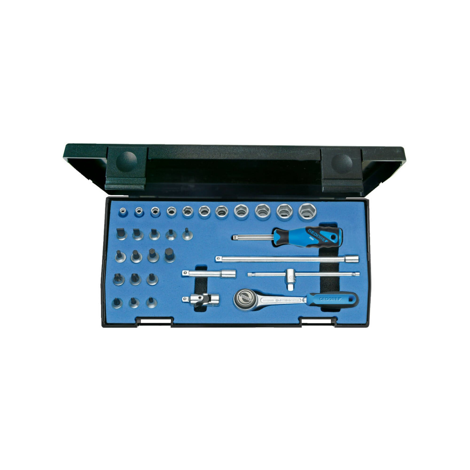 Gedore Bit- und Steckschlüsselset Gedore 20 IMU-3 Steckschlüssel-Satz 1/4" 32-teilig 6-kant IN-IS-PH-PZ