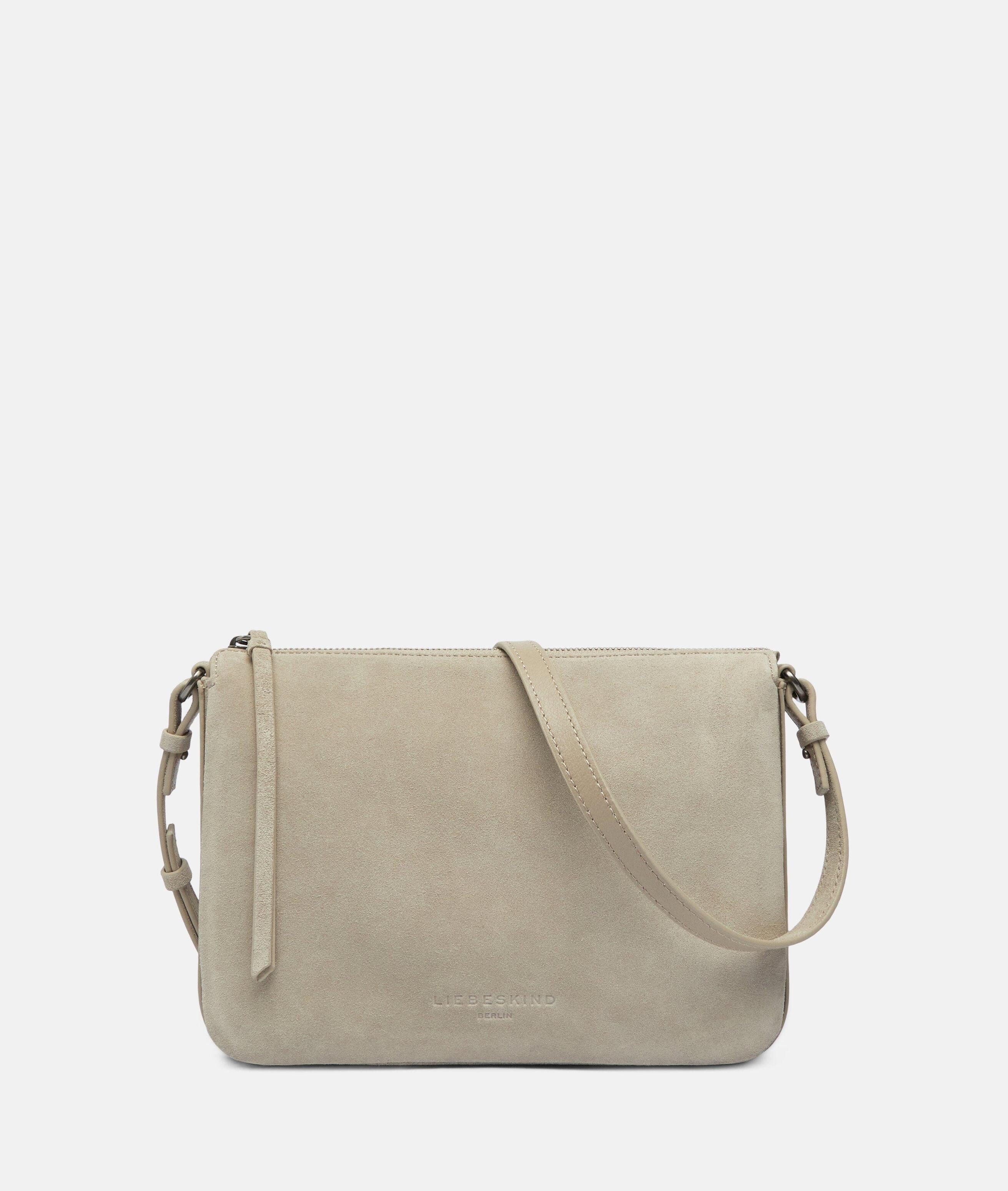 Liebeskind Berlin Umhängetasche Nina Crossbody M, Geräumige Umhängetasche aus weichem Veloursleder