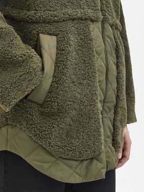 SELECTED FEMME Blouson Warme Teddy Kunstfell Übergangsjacke Fleece Parka ohne Kapuze SLFRUBA 4320 in Khaki