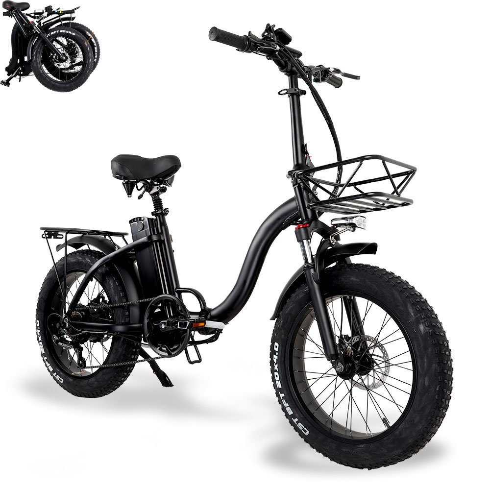 Fangqi E-Bike »20 Zoll Elektrofahrrad,Shimano 7-Gang Klappbares  Elektro-Moped-Fahrrad mit integrierten Reifen E Bike 48V, 30-45km/h«,  Kettenschaltung, Heckmotor 750,00 W online kaufen | OTTO