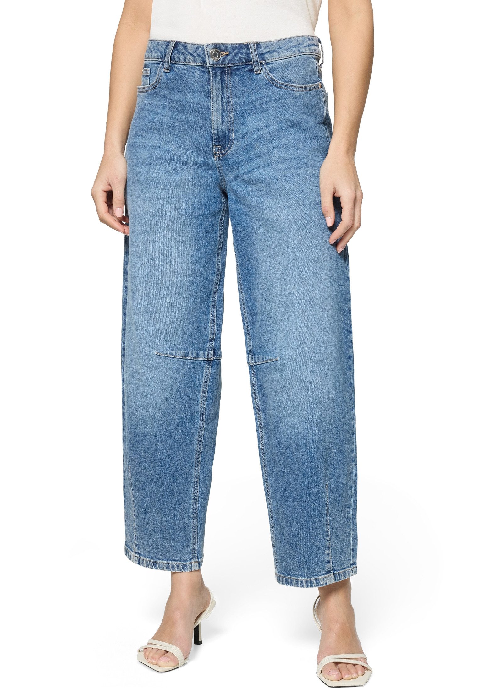 Zero Regular-fit-Jeans Damen fit Jeans mit Waschung