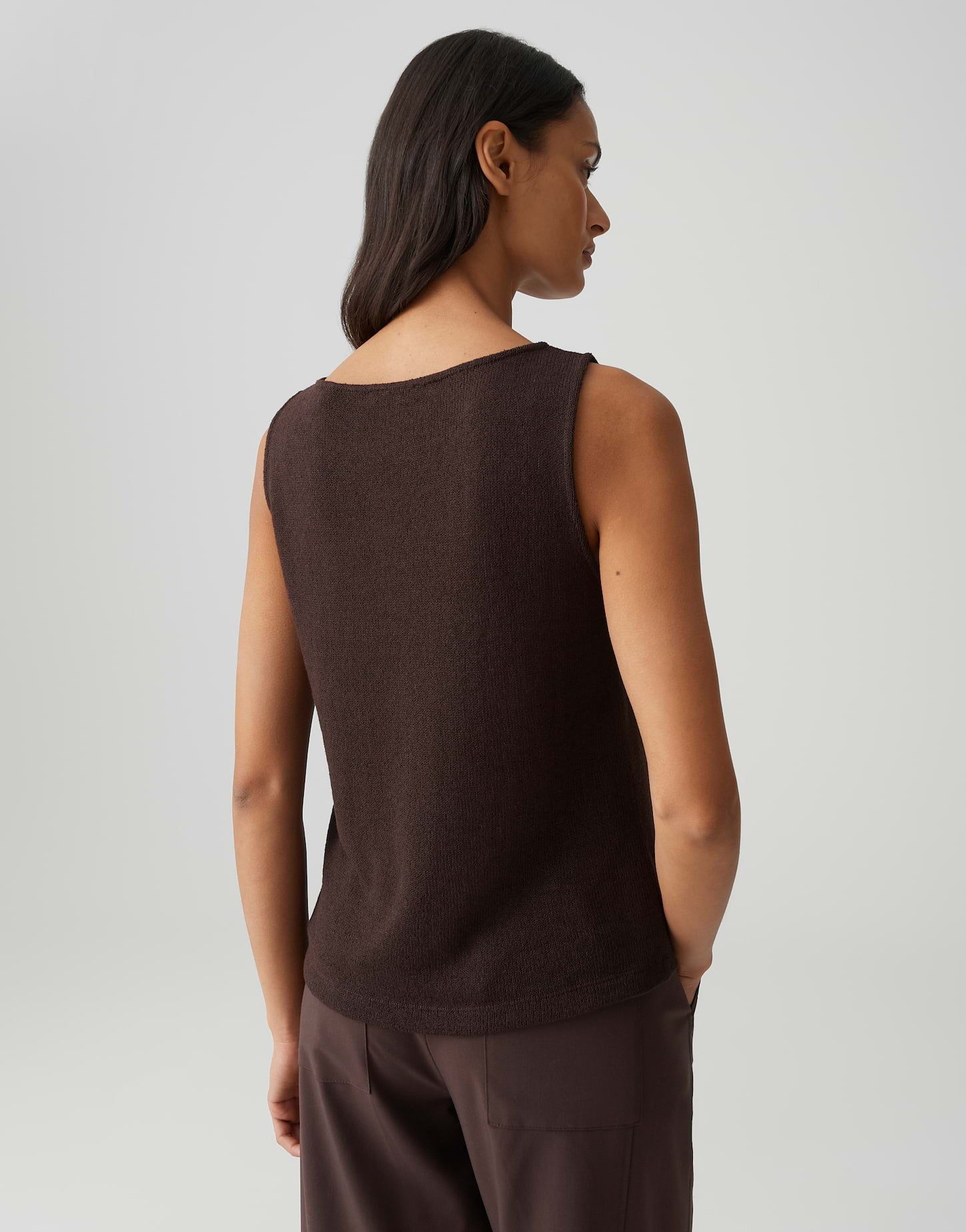 OPUS Shirttop Loose Fit in edler Strickoptik Jersey mit Rundhals-Ausschnitt