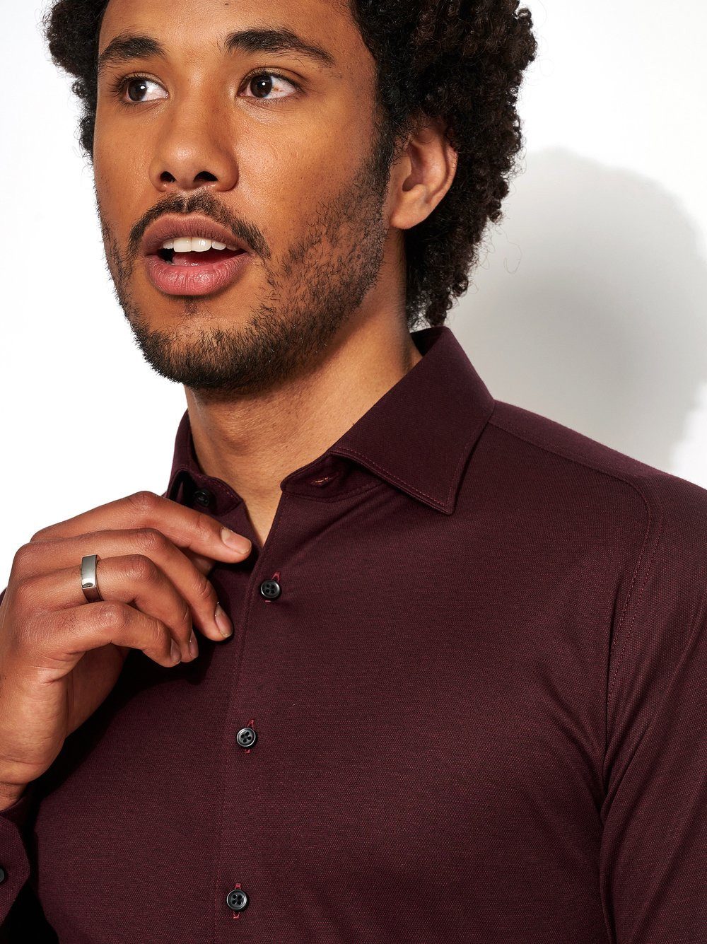 DESOTO Langarmhemd Jerseyhemd Casual Kent