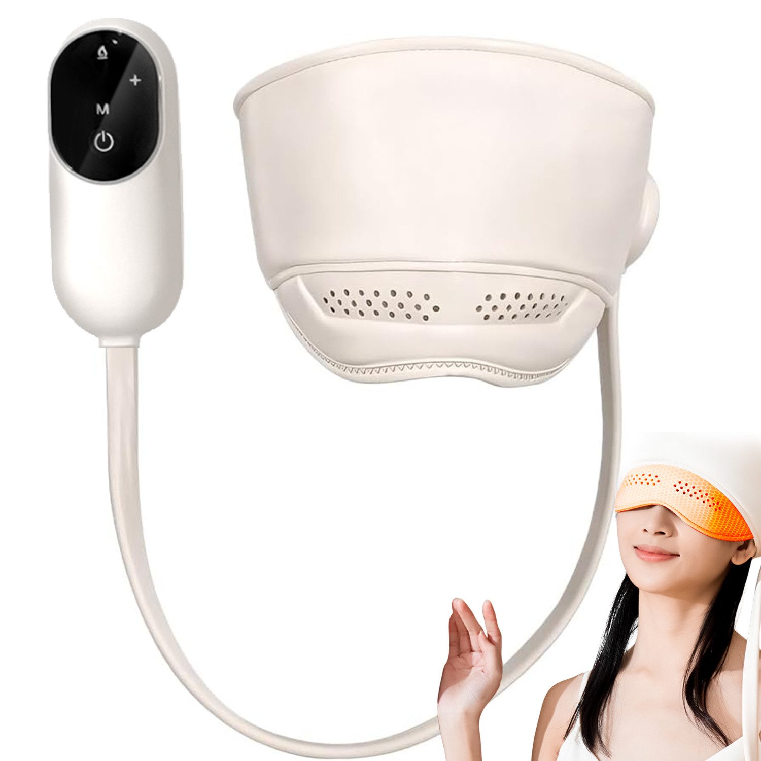 Massagegerät Massagegerät für Kopfschmerzen für 360°Tiefenentspannung 3 Heizmodi