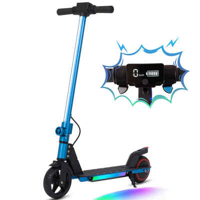 Vankel Cityroller 6.5 Zoll Faltbarer E Scooter für 6-12 Jahren Kinder, 150,00 W, 12,00 km/h, 150W motor bis zu 12 km/h LED Display, Leichter Elektroroller mit EBS