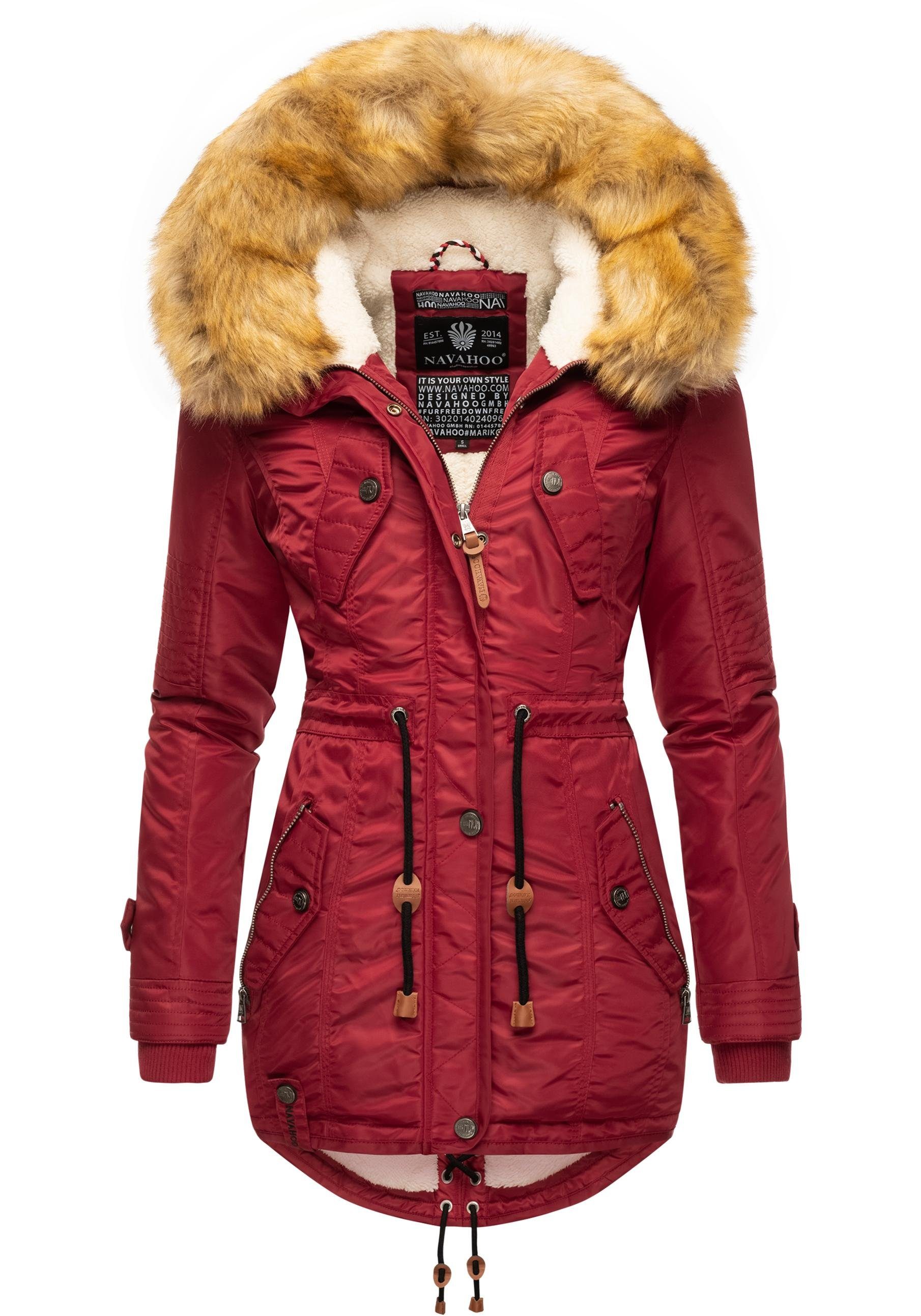 Navahoo Wintermantel La Viva hochwertiger Winterparka mit großem Kunstfell günstig online kaufen