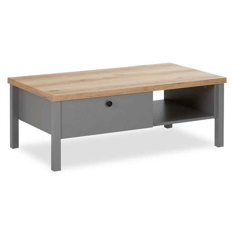 Homestyle4u Couchtisch Sofatisch Beistelltisch Tisch Grau Holz (kein Set)