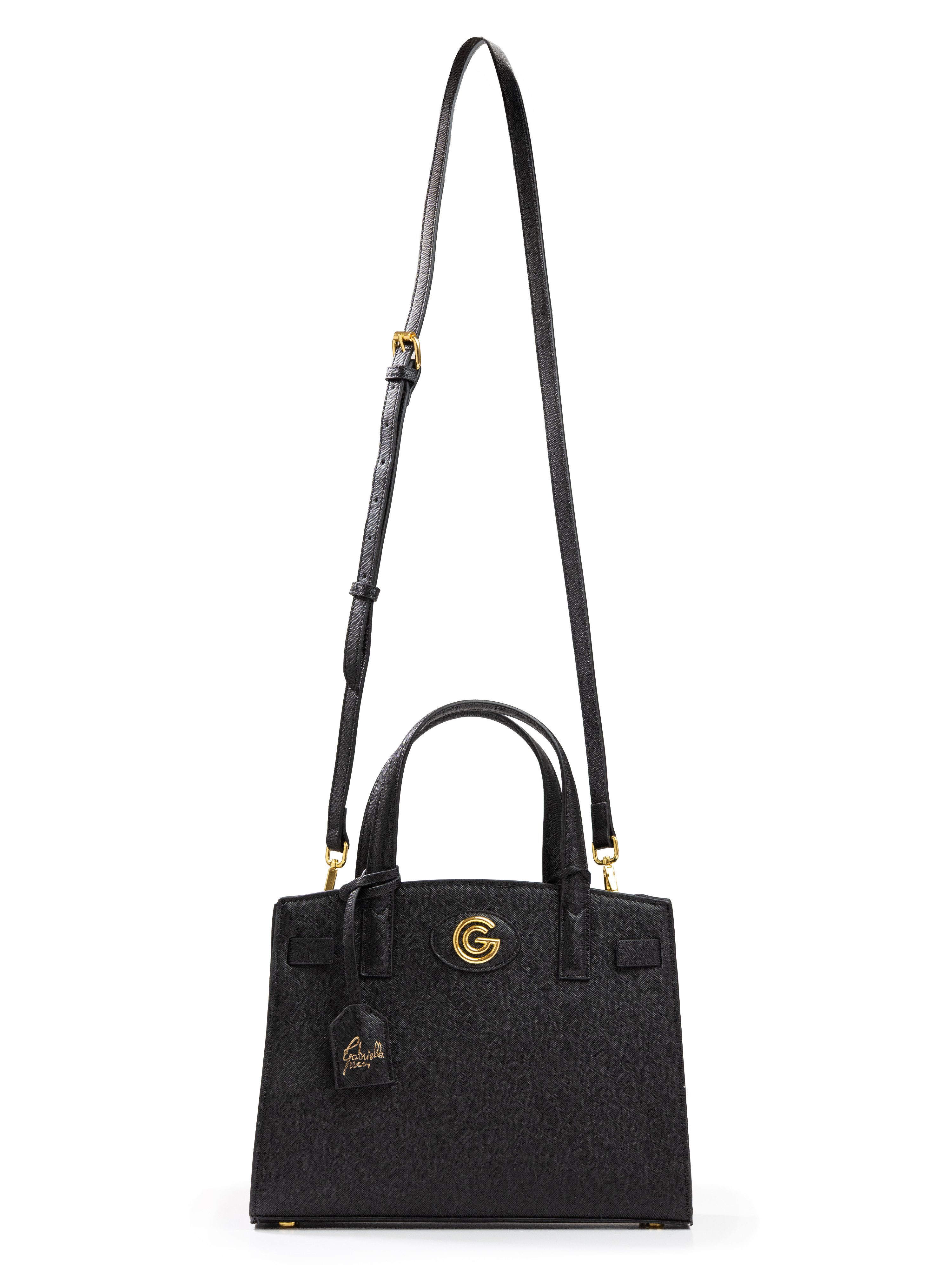 GABRIELLA G By Gabriella Gucci Handtasche VALENTINA, Damen Henkeltasche, Schultertasche, Umhängetasche mit Logoapplikation