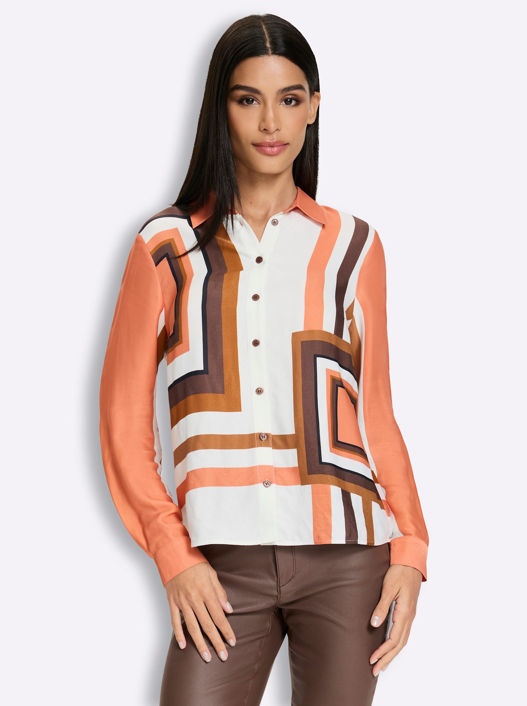 heine Klassische Bluse Druckbluse Langarm