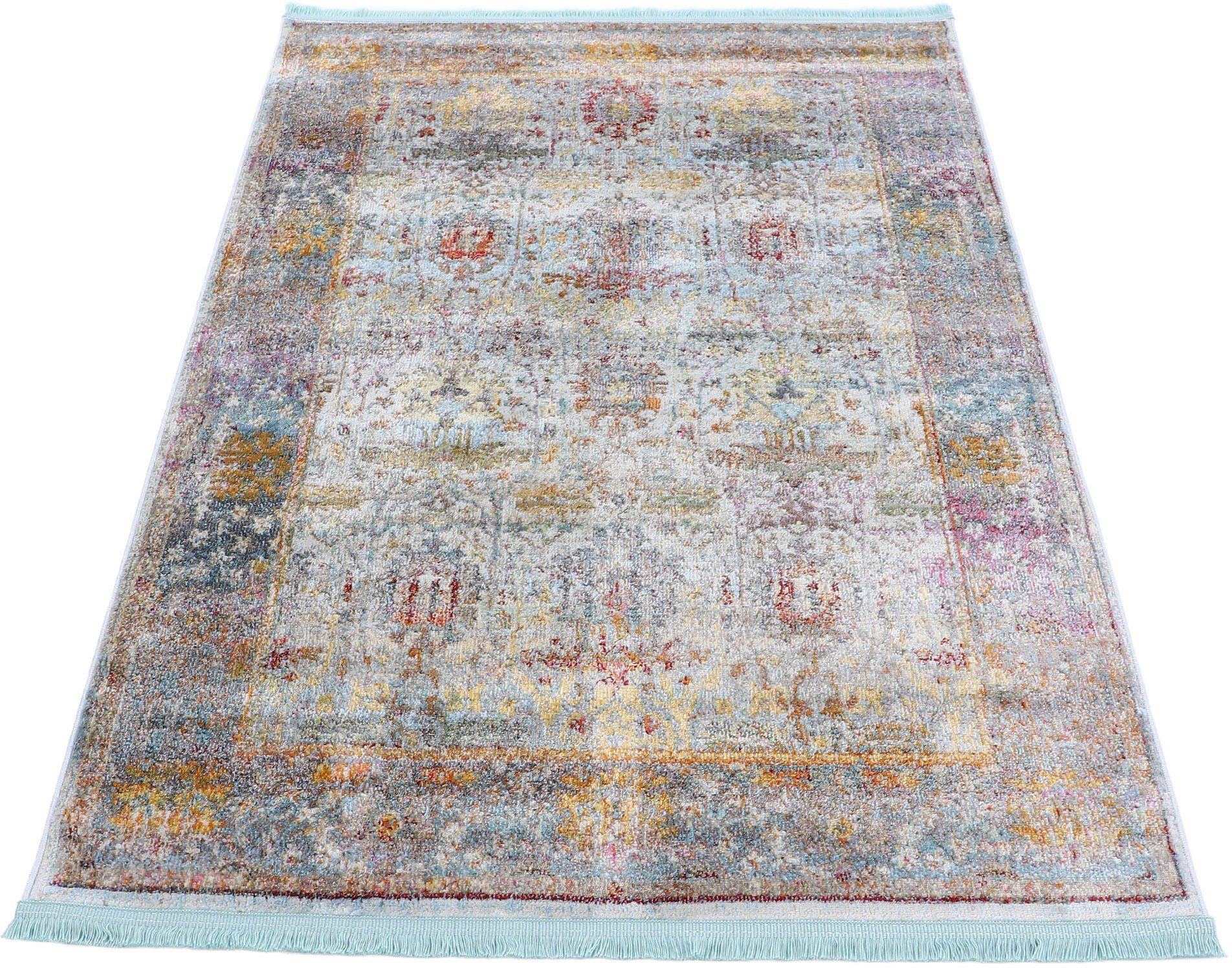 carpetfine Teppich Mala, rechteckig, Höhe: 8 mm, Vintage Look, Wohnzimmer