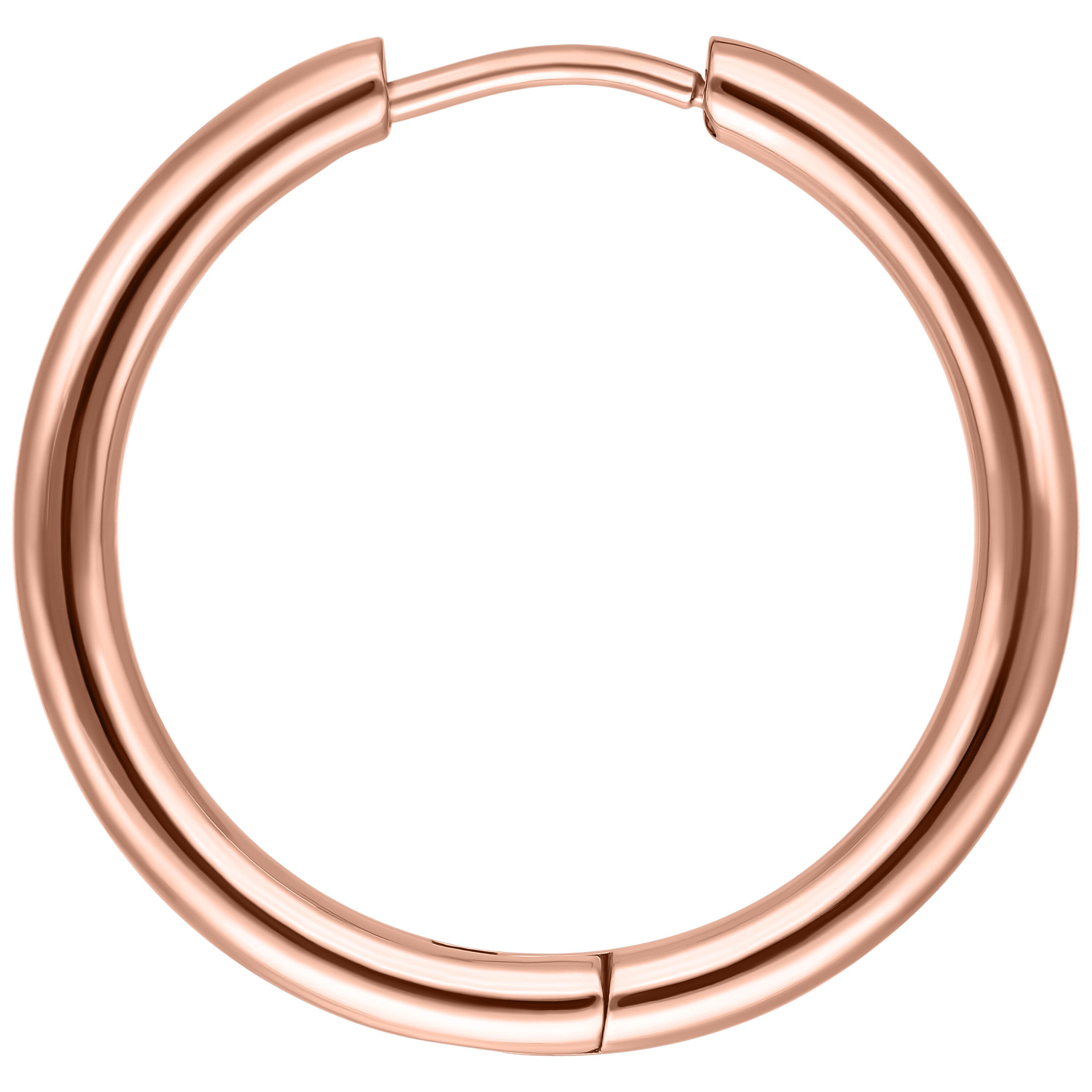 Wildcat Paar Ohrhänger Little Hoops - Roségold, 20,0 mm, Chirurgenstahl 316L - wasserfest, langlebig, hautverträglich – Bild 4 von 5
