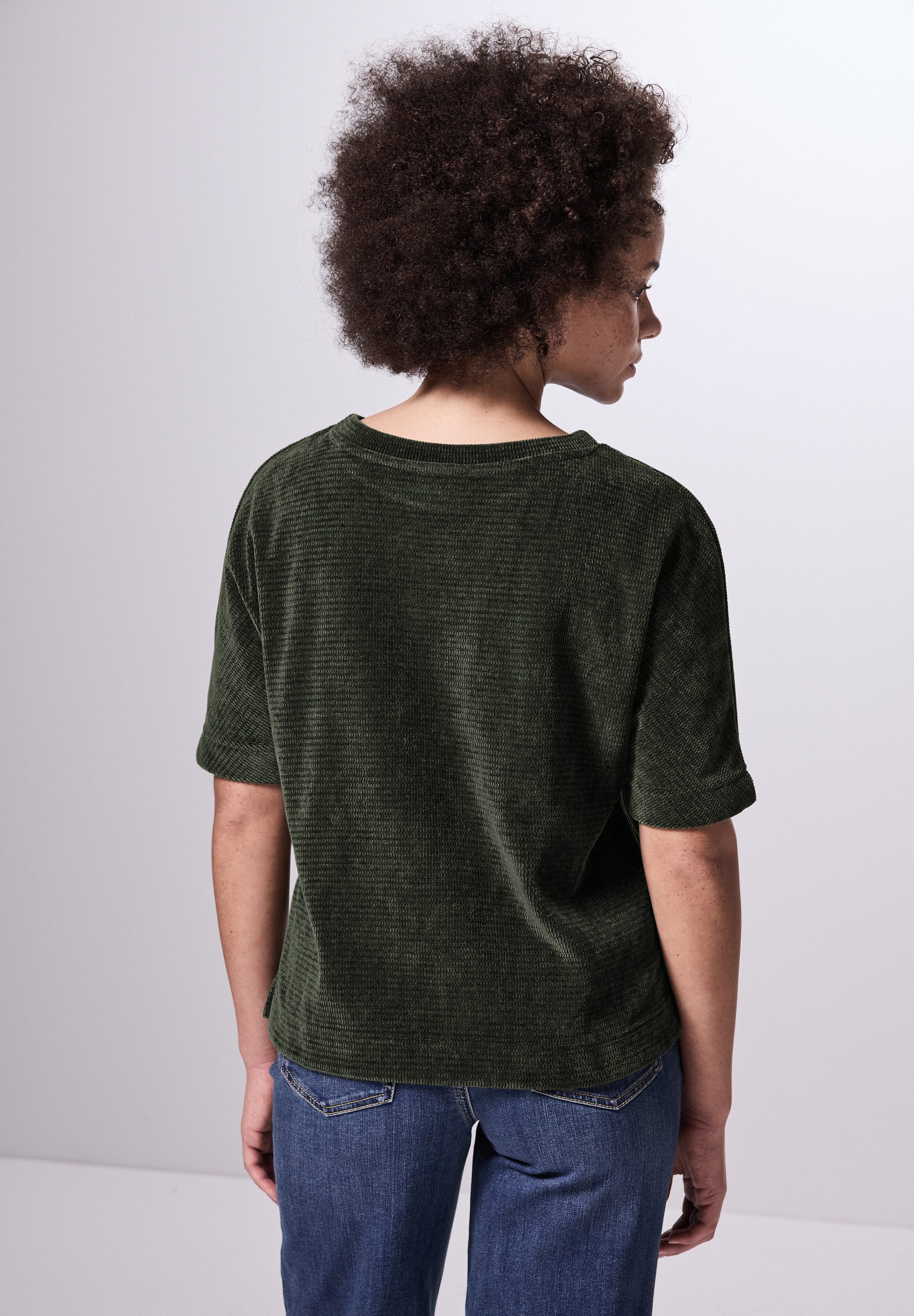 STREET ONE STUDIO T-Shirt, mit Streifen-Struktur günstig online kaufen