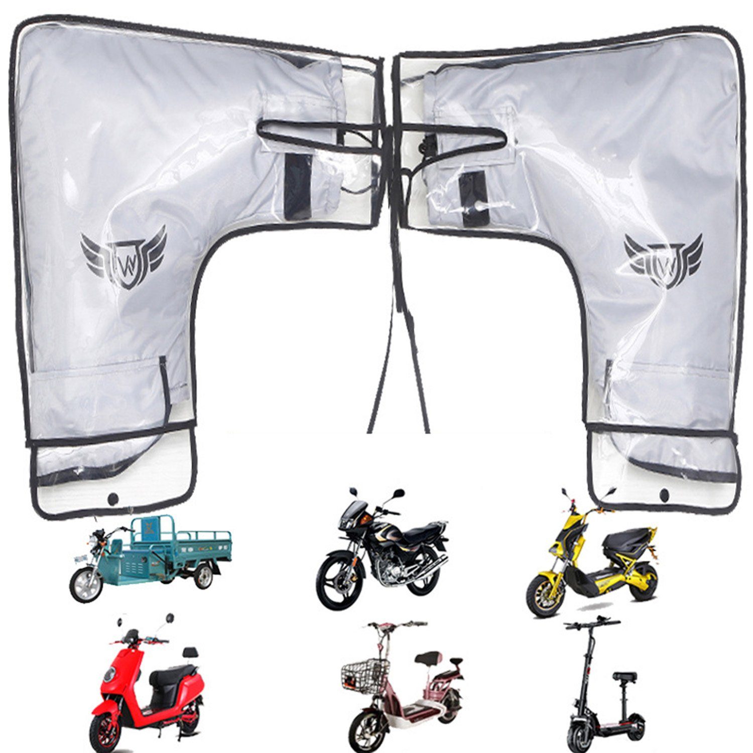 winddicht kleine Silbergraue MAGICSHE Fahrzeugausrüstung Mund+wasserdichte Lenkerhandschuhe Schale Fahrradhandschuhe