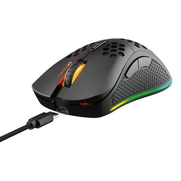 DELTACO DM220 Ultraleichte Gaming Maus RGB Beleuchtung Kabellos Maus (inkl. 5 Jahre Herstellergarantie)