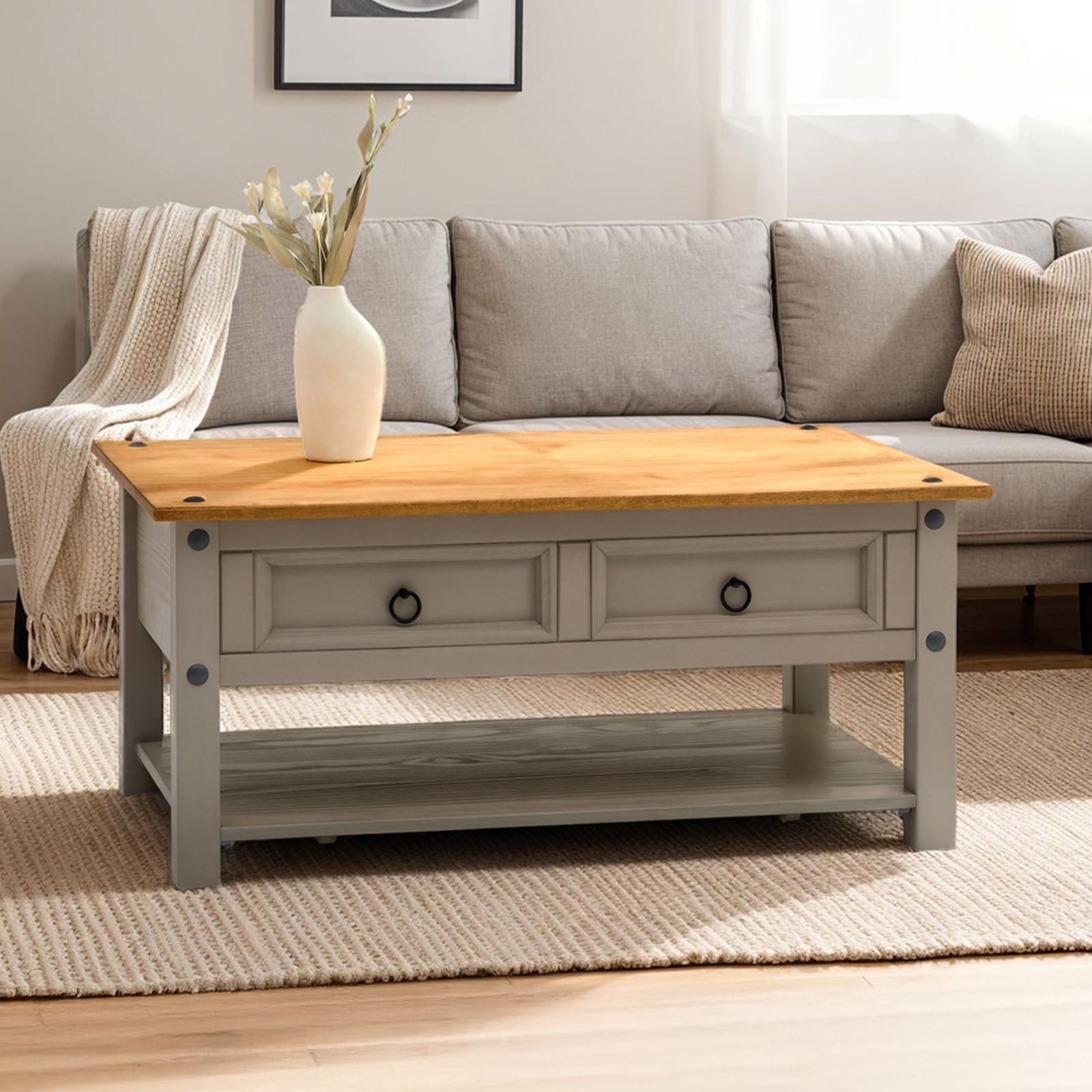 IDIMEX Couchtisch RAMON, Couchtisch aus Holz mit Stauraum Wohnzimmertisch g günstig online kaufen