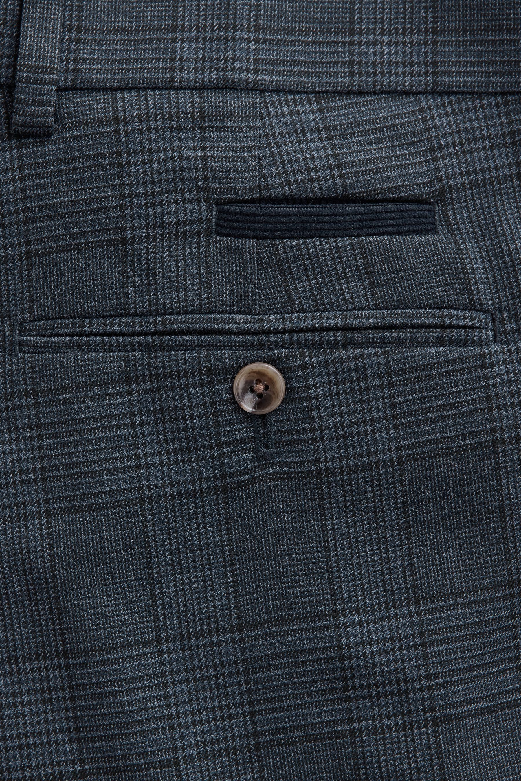 Next Anzughose Tailored Fit Anzughose mit Karomuster und Besatz (1-tlg)