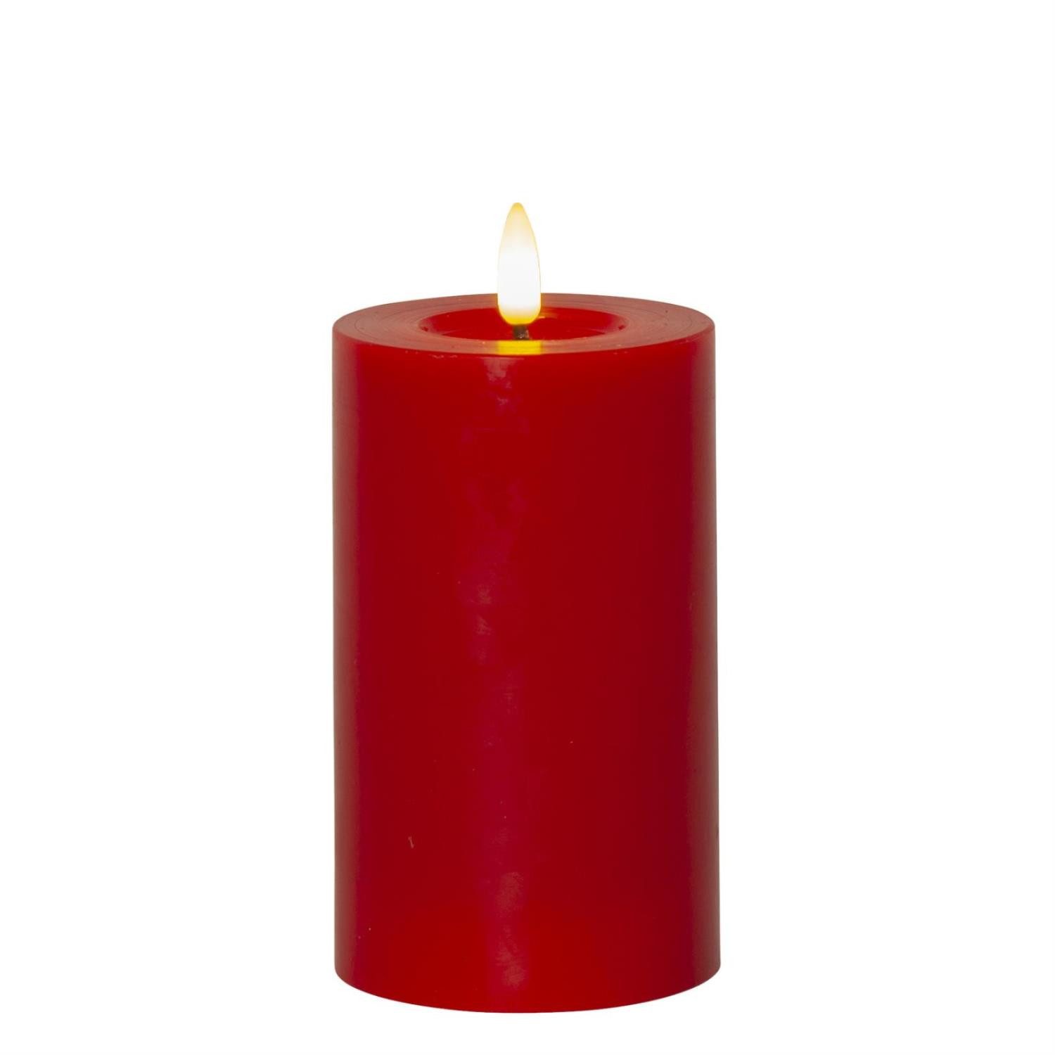 MARELIDA LED-Kerze LINA Echtwachs realistische 3D Flamme Wachsspiegel H: 15 günstig online kaufen