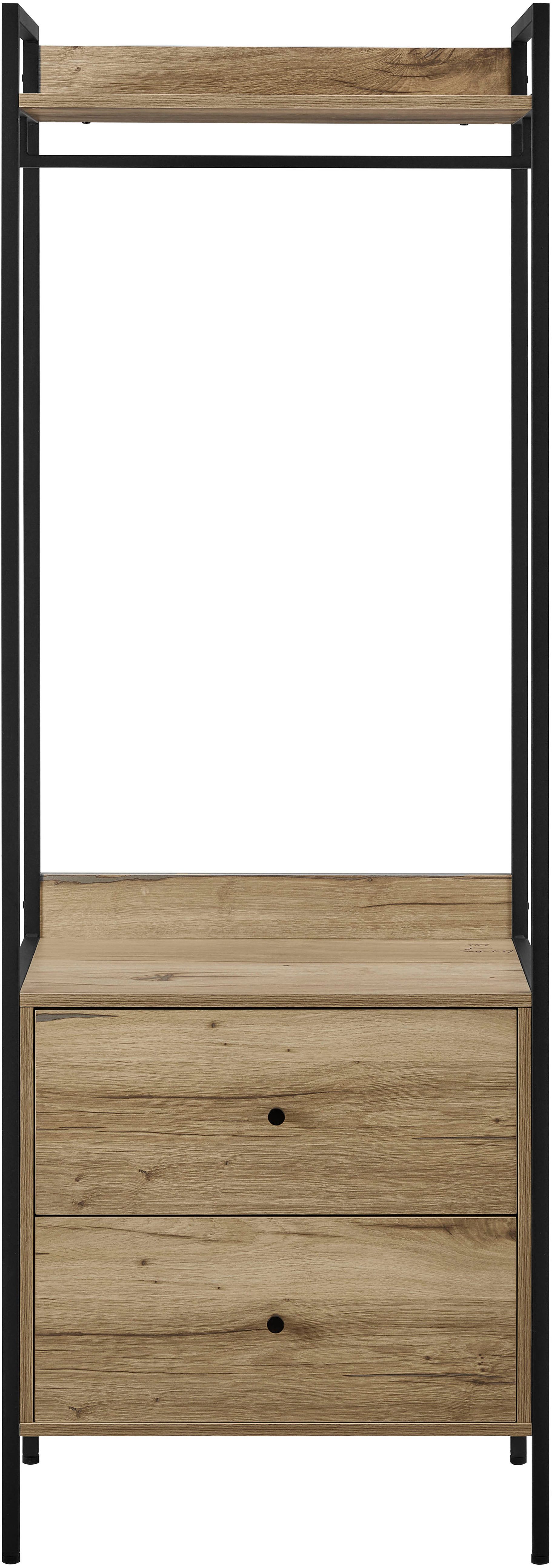 OTTO home Garderobenschrank Tayler Melamin-Tischplatte, pulverbeschichtetem Metallgestell, Höhe 180 cm