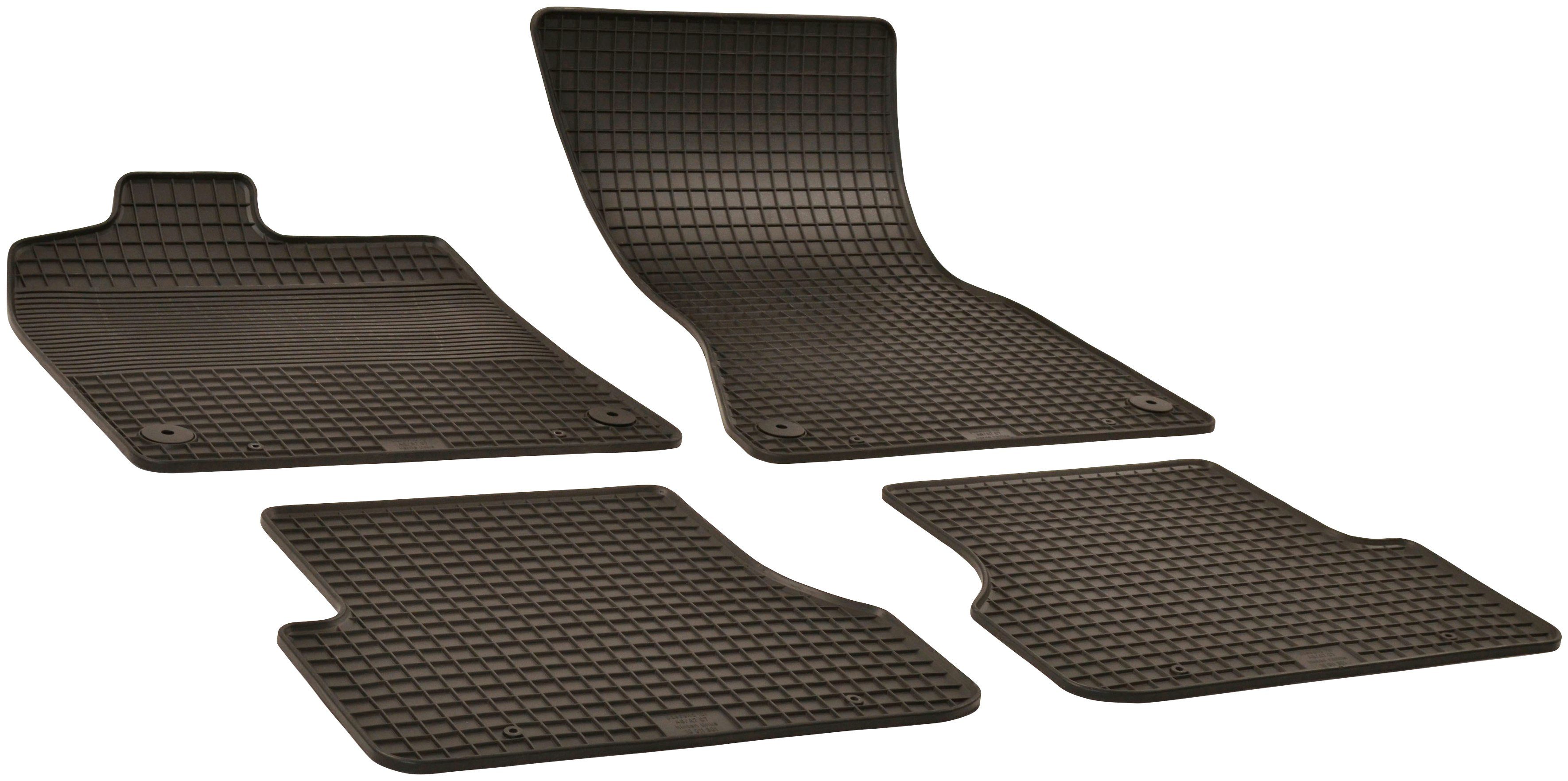 WALSER Passform-Fußmatten (4 St), für Audi A6 Kombi, Stufenheck, für Audi A6 05/2011-09/2018