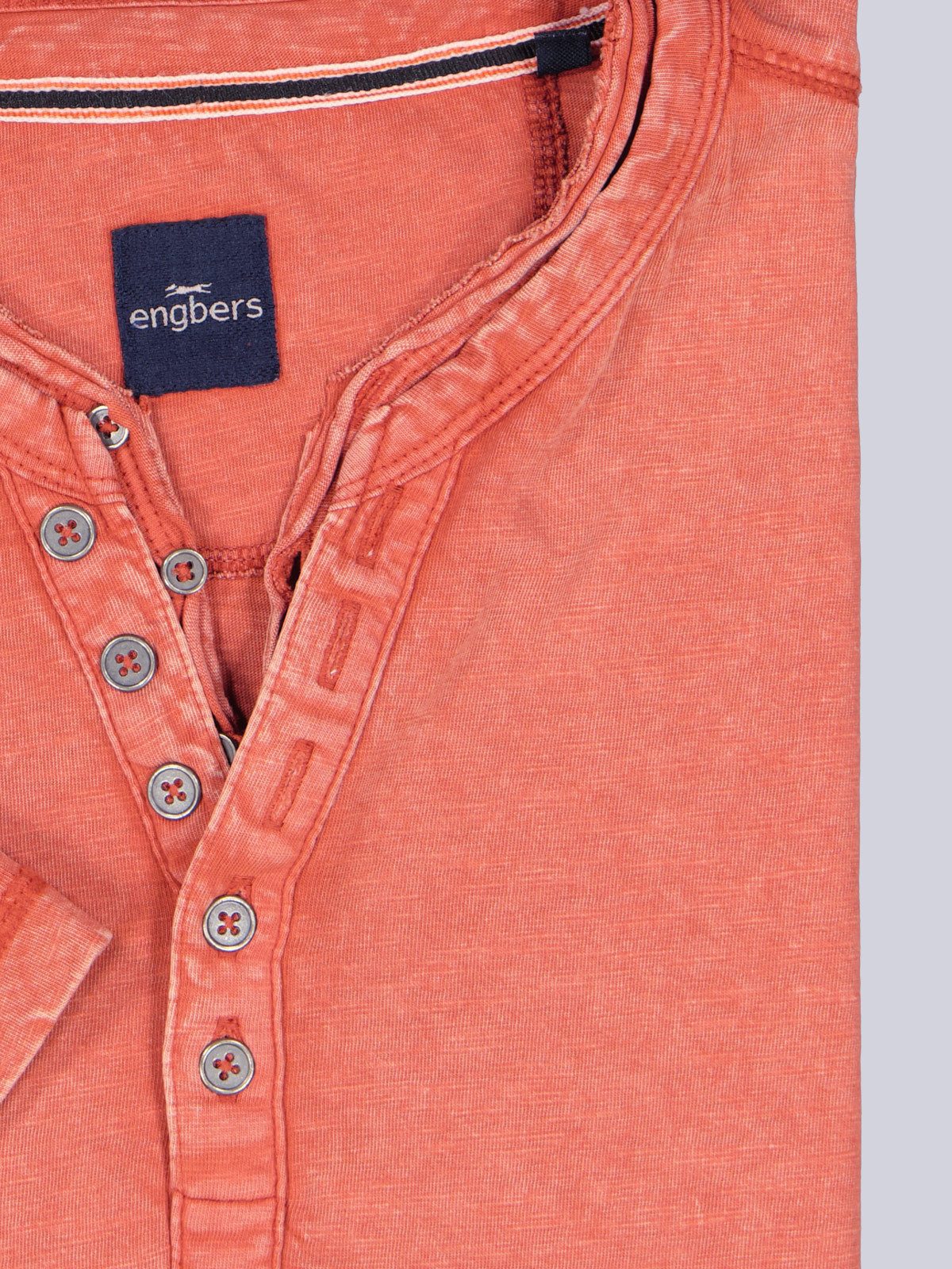 Engbers T-Shirt Herren Henley T-Shirt, Dunkelorange