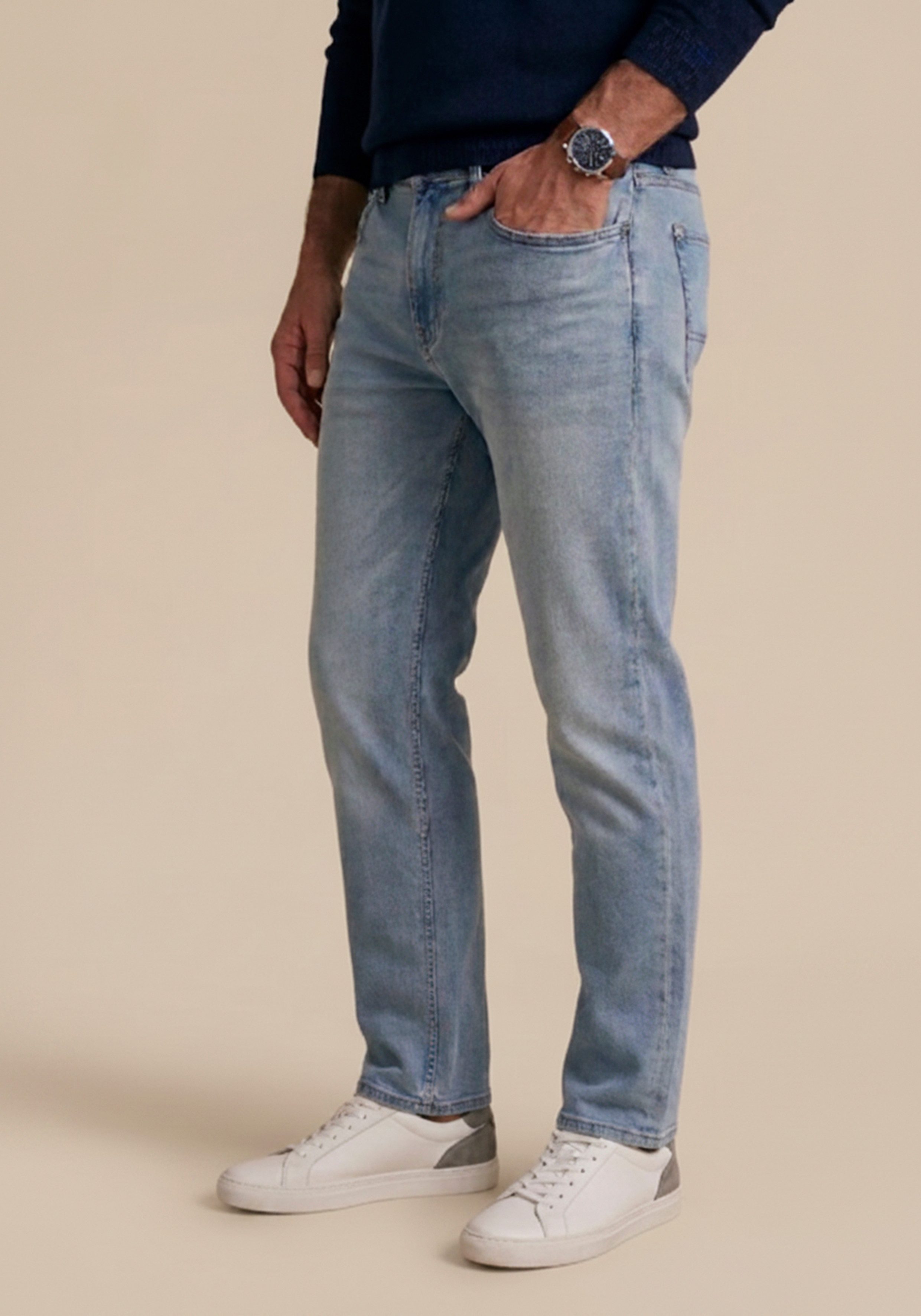Man's World Plus Jogg Pants Große Größen, comfort fit Comfort Fit, gerade Beinform, mit Knopf- und Reißverschluss