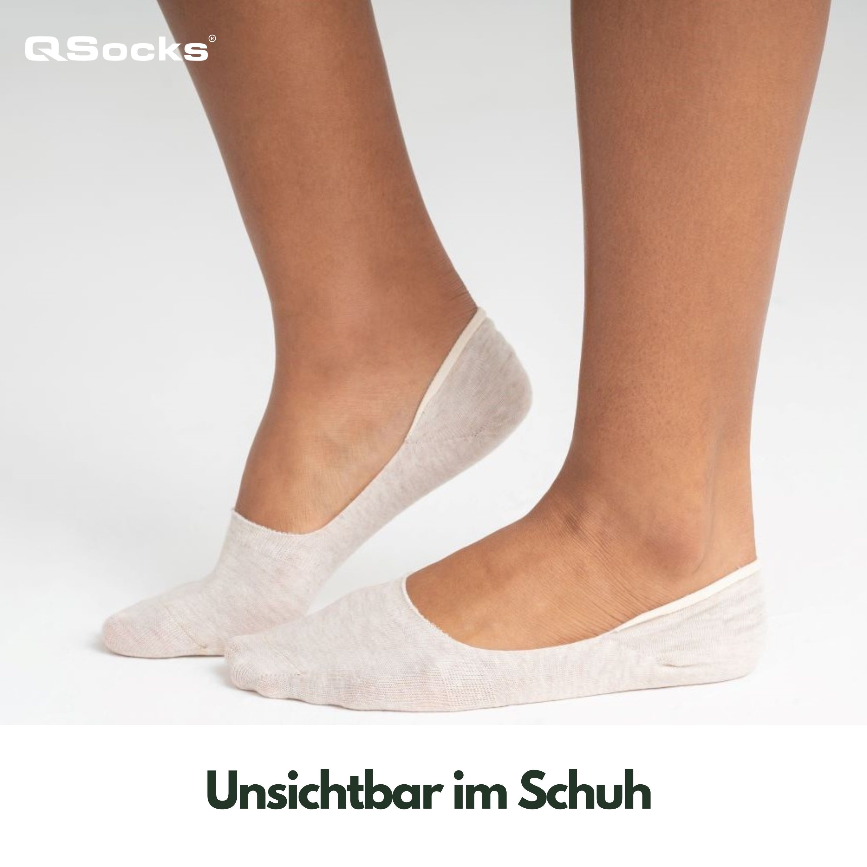 QOLONIA Füßlinge Ballerina Socken unsichtbare Füßlinge Bio-Baumwolle /QSOCK günstig online kaufen