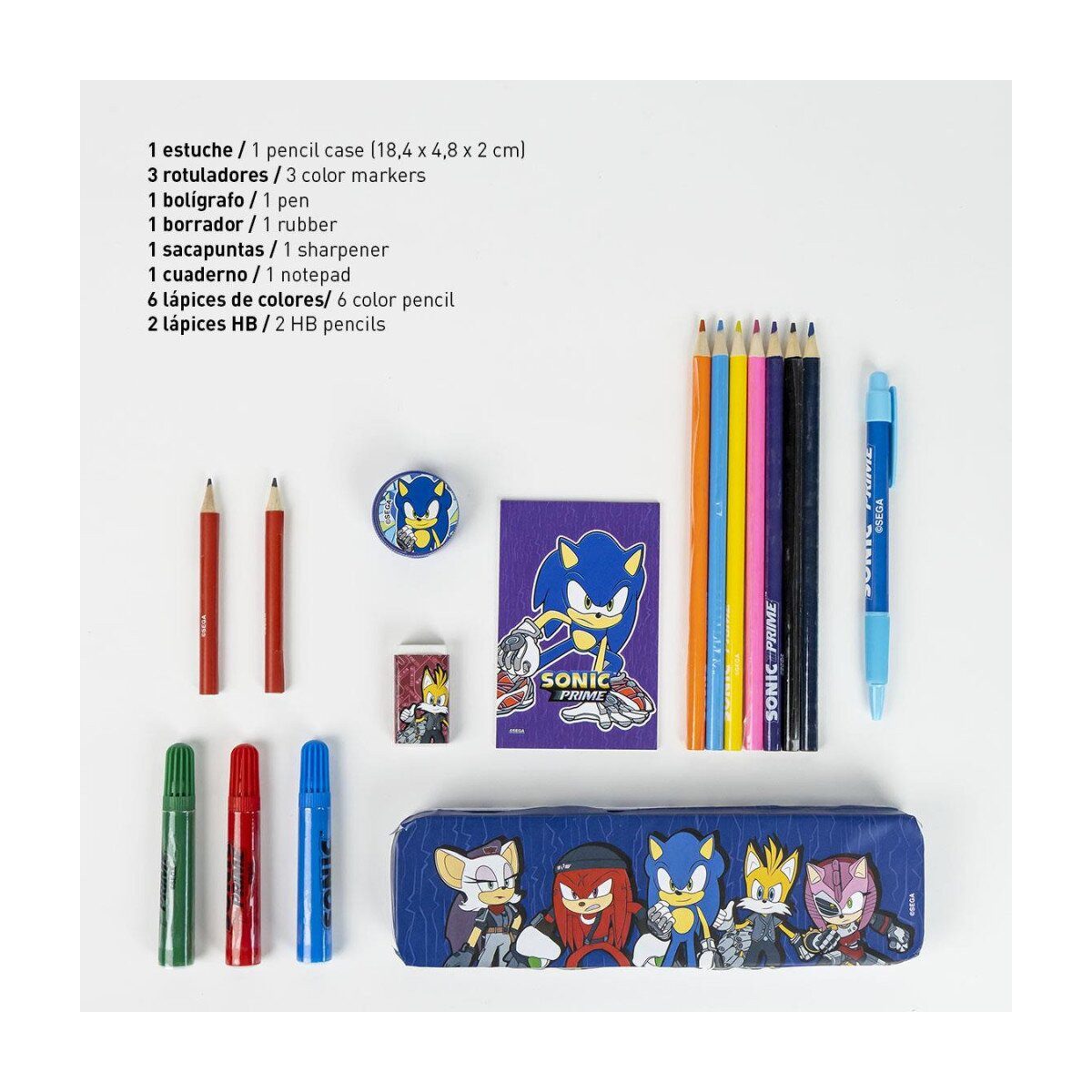 Sonic Kreativset Sonic the Hedgehog Schreibwarenset – Schule & Kreativ