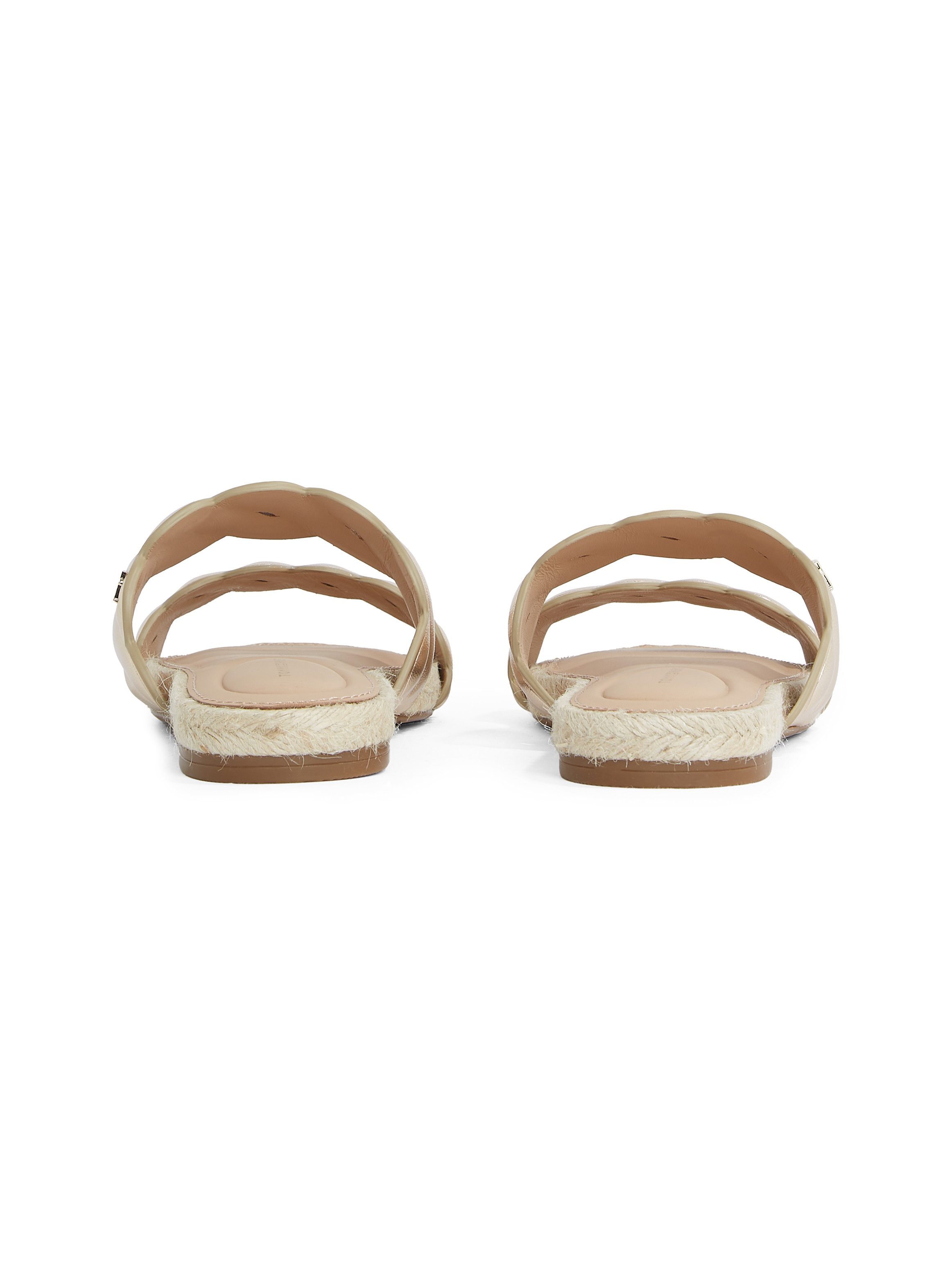 Tommy Hilfiger METALLIC ROPE ESPADRILLE MULE Pantolette, Plateau, Sommerschuh, Flats, Bequemschuh mit geschungener Bandage