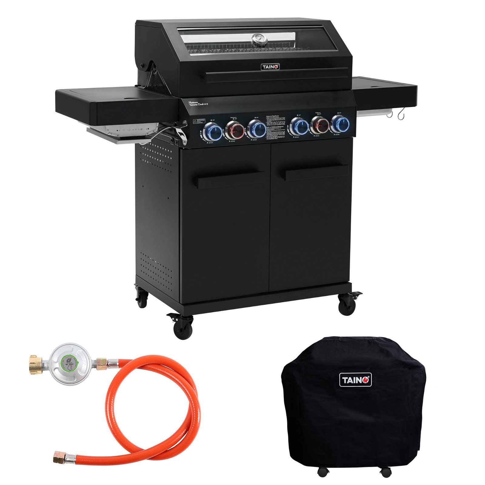 Gasgrill PLATINUM YAMARA DARK 4+2 + Haube