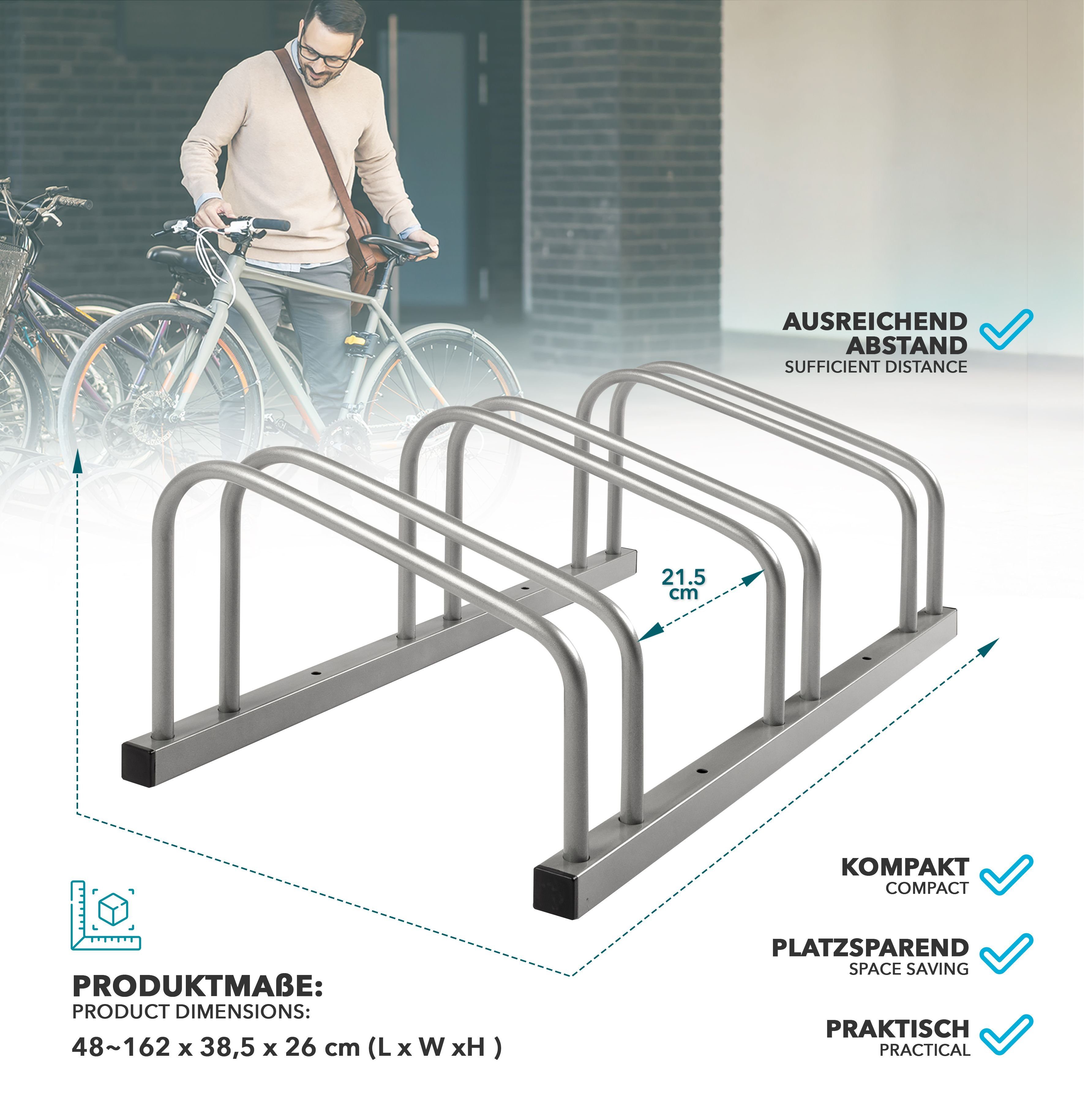 Kubus Fahrradständer Levi, Verschiedene Größen
