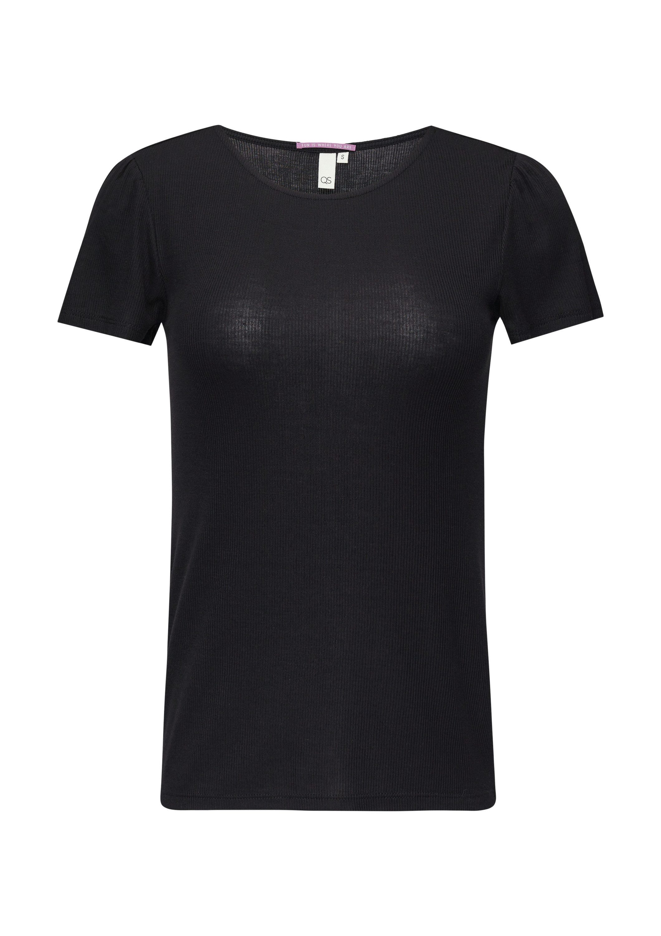 QS Kurzarmshirt T-Shirt Antailliertes T-Shirt aus Modalmix günstig online kaufen