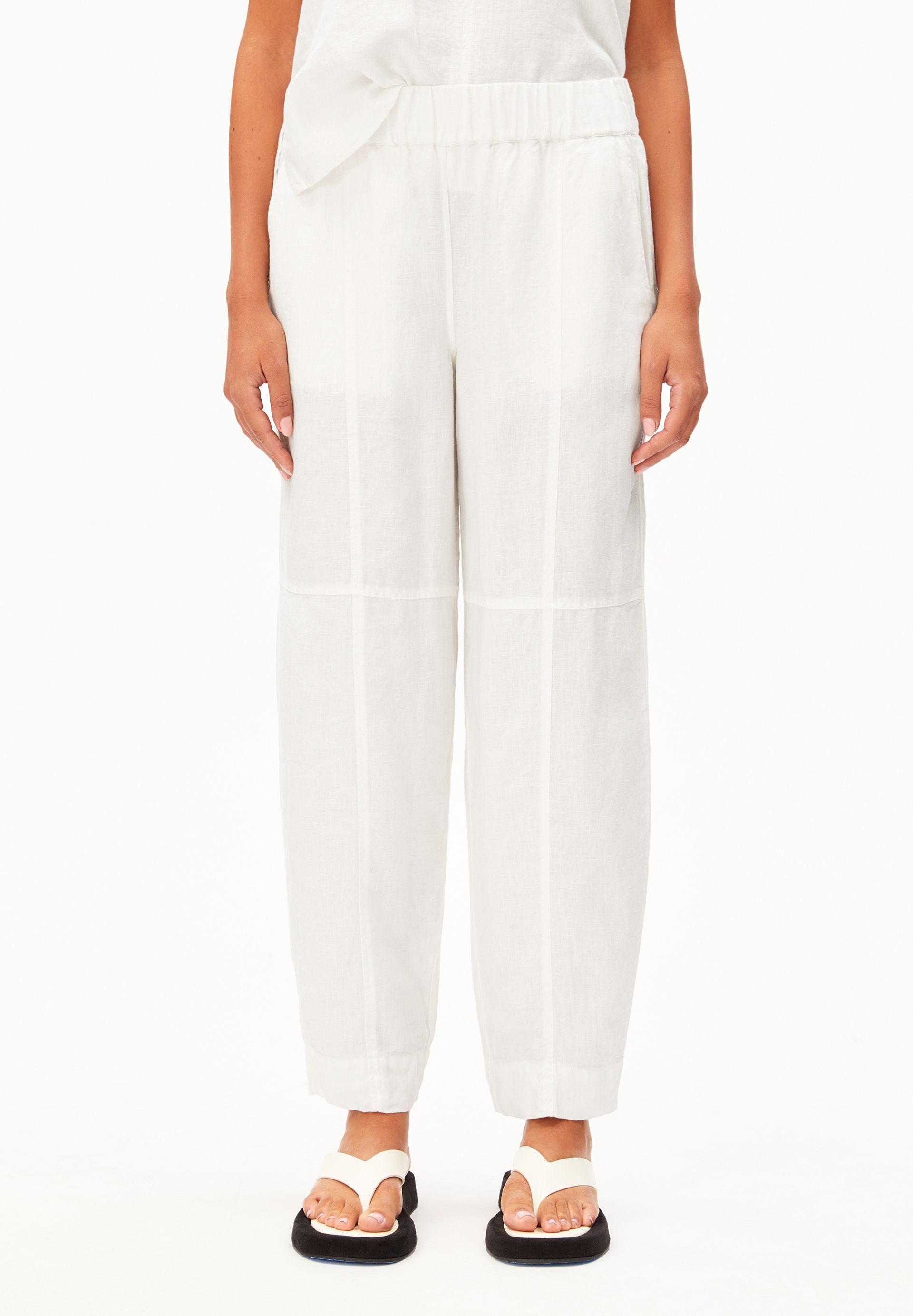 Armedangels Stoffhose LINO BARREL 100% Leinen (Mid waist, Loose Fit) günstig online kaufen