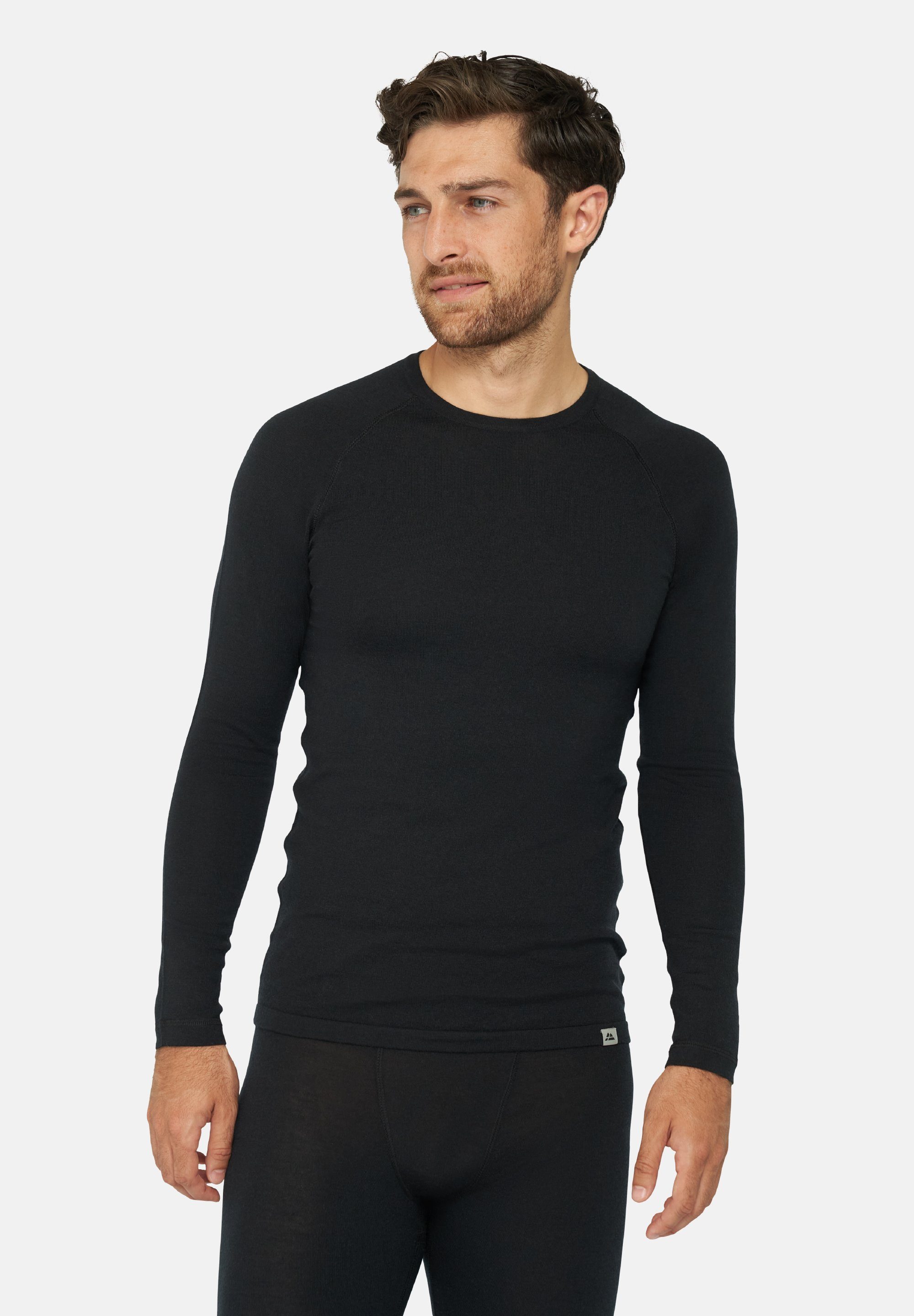 ENDURANCE Merino Thermounterhemd Funktionsshirt Herren schwarz DANISH Temperaturregulierend